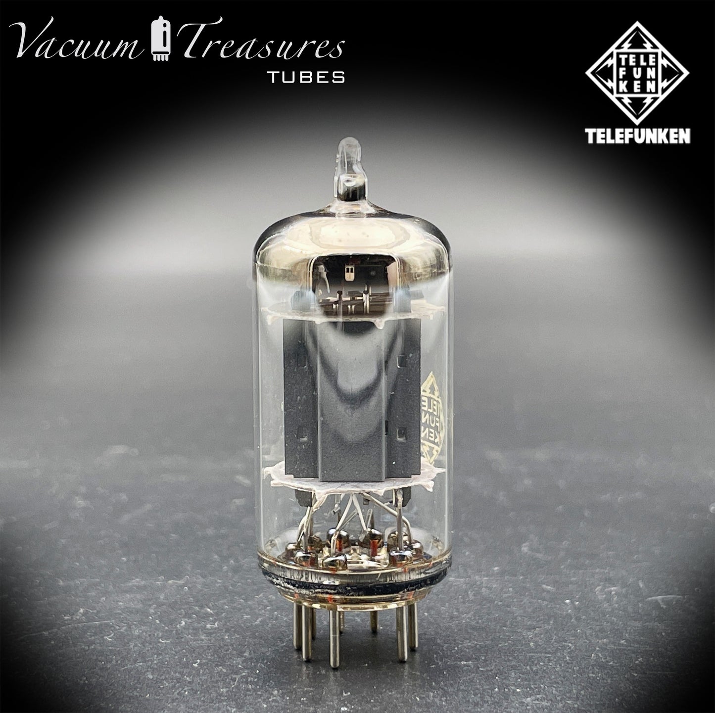 12AU7 / ECC82 TELEFUNKEN NOS Amplitrex Tested - Smooth Plates - ◊ Diamond Bottom - Made in West Germany