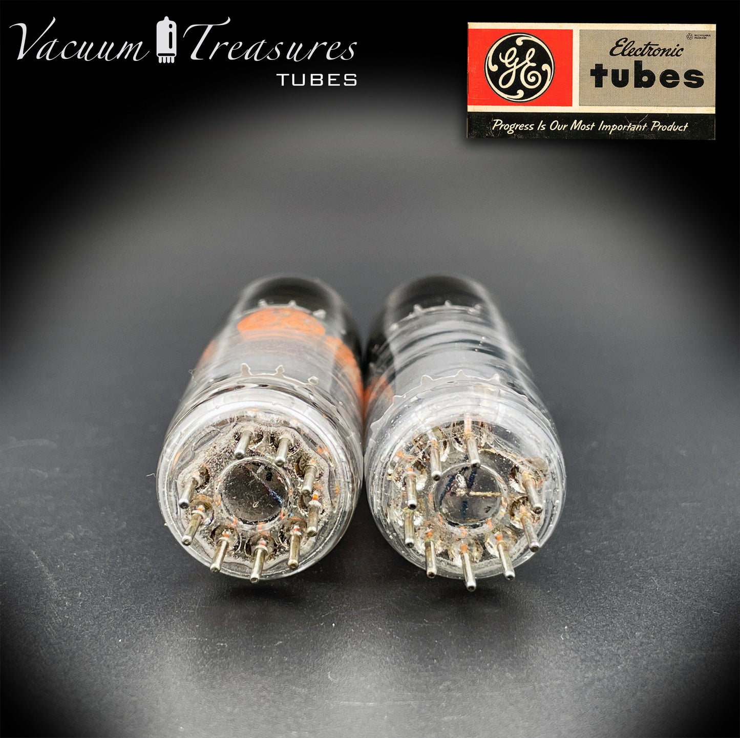 6BQ5 (EL84) GE plaques grises Halo Getter tubes assortis fabriqués aux États-Unis