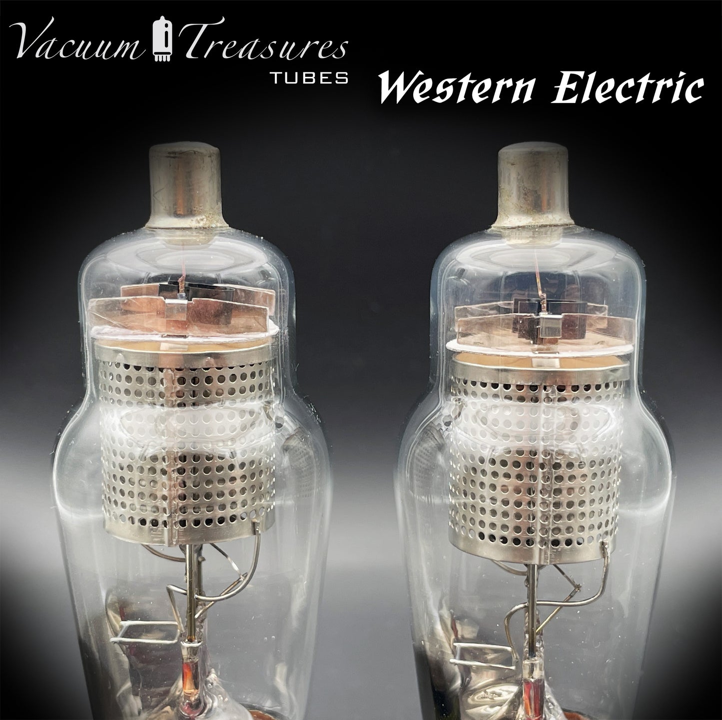 Western Electric 310A Mesh Plates – Matched Pair – Square Getter – AMPLITREX Tested – Made in USA