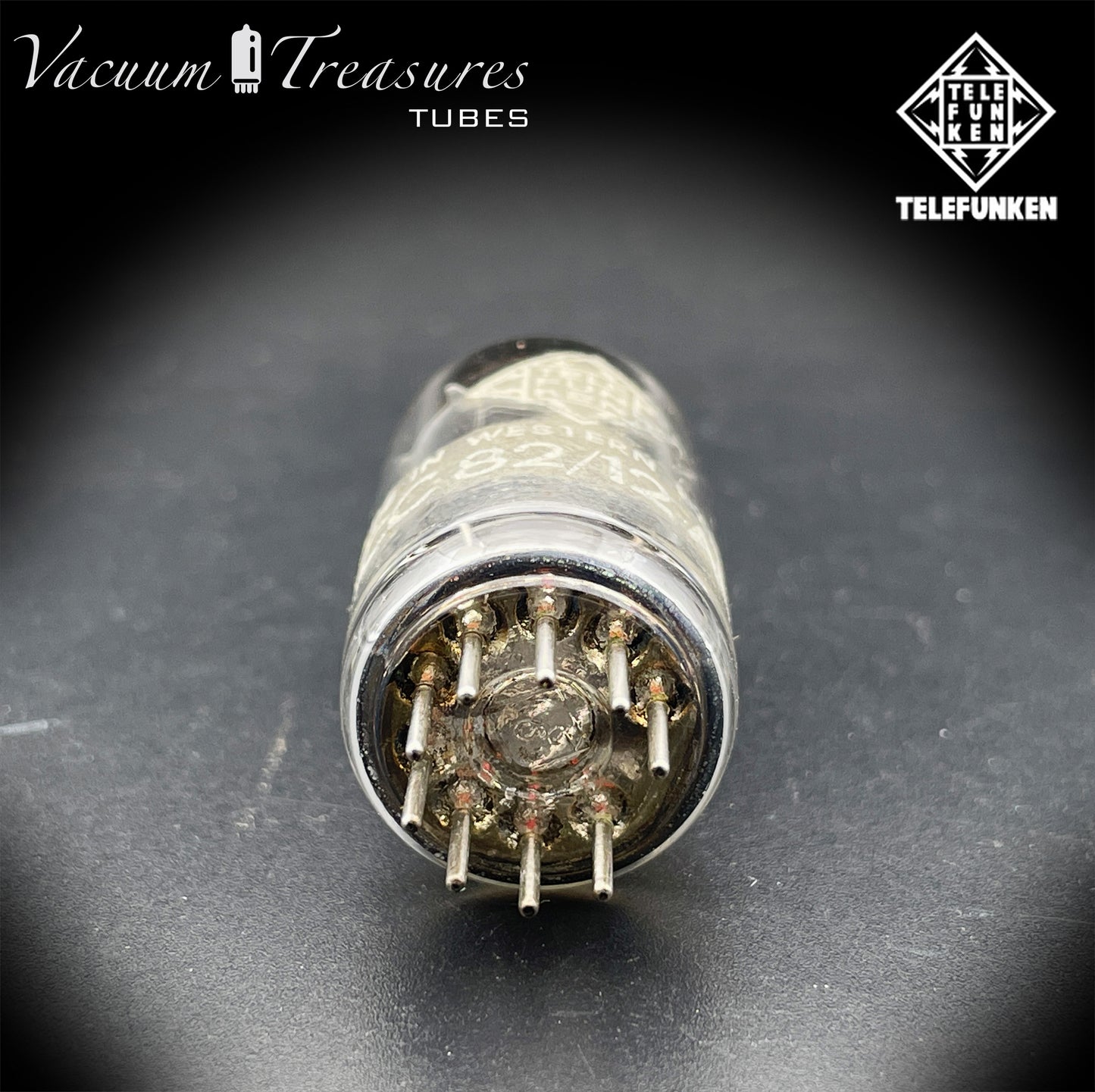 12AU7 / ECC82 TELEFUNKEN NOS Amplitrex Tested - Smooth Plates - ◊ Diamond Bottom - Made in West Germany
