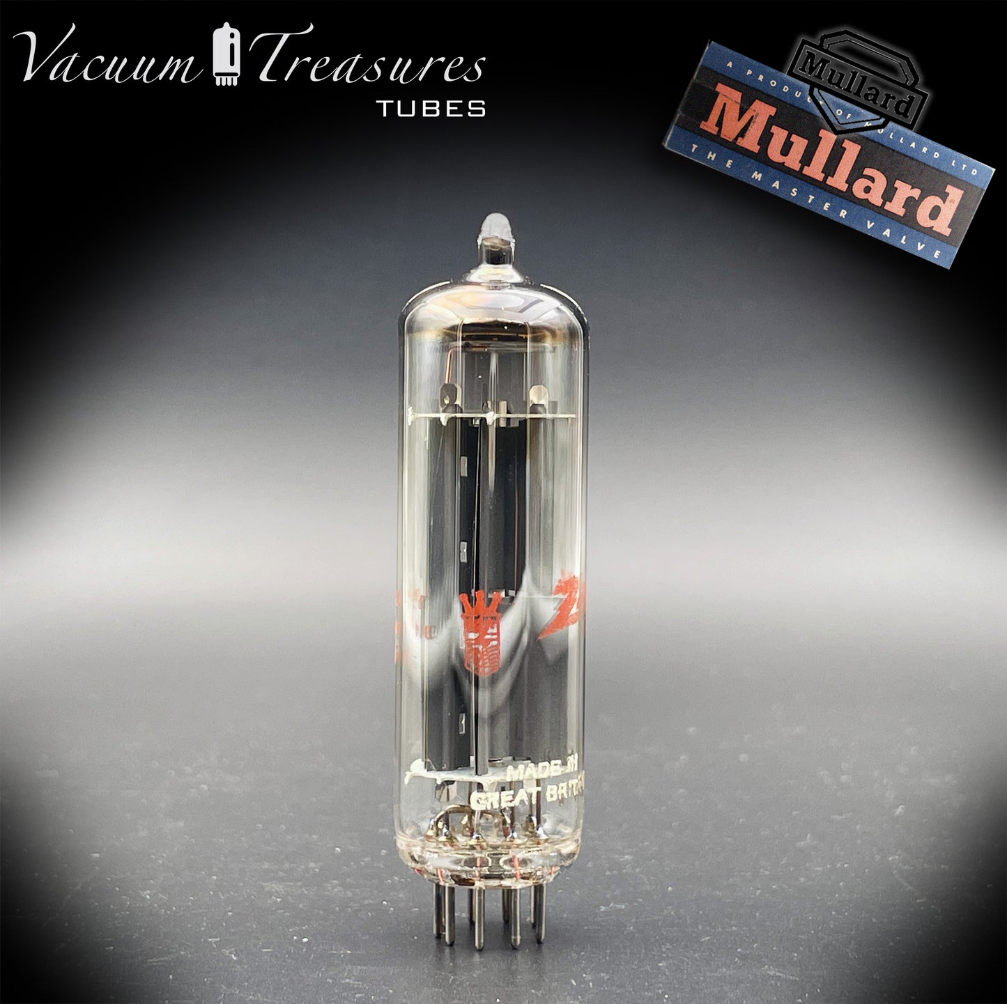 6CA4 ( EZ81 ) NOS NIB ZENITH by MULLARD Gray Plates Halo Getter Tested Tube Rectifier Made in GT. Britain