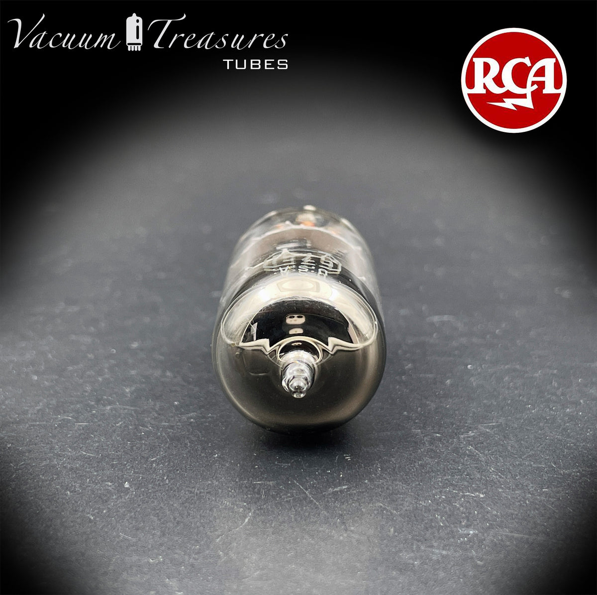 5751 RCA Triple Mica Black Plates Square Getter Amplitrex Tested Tube USA