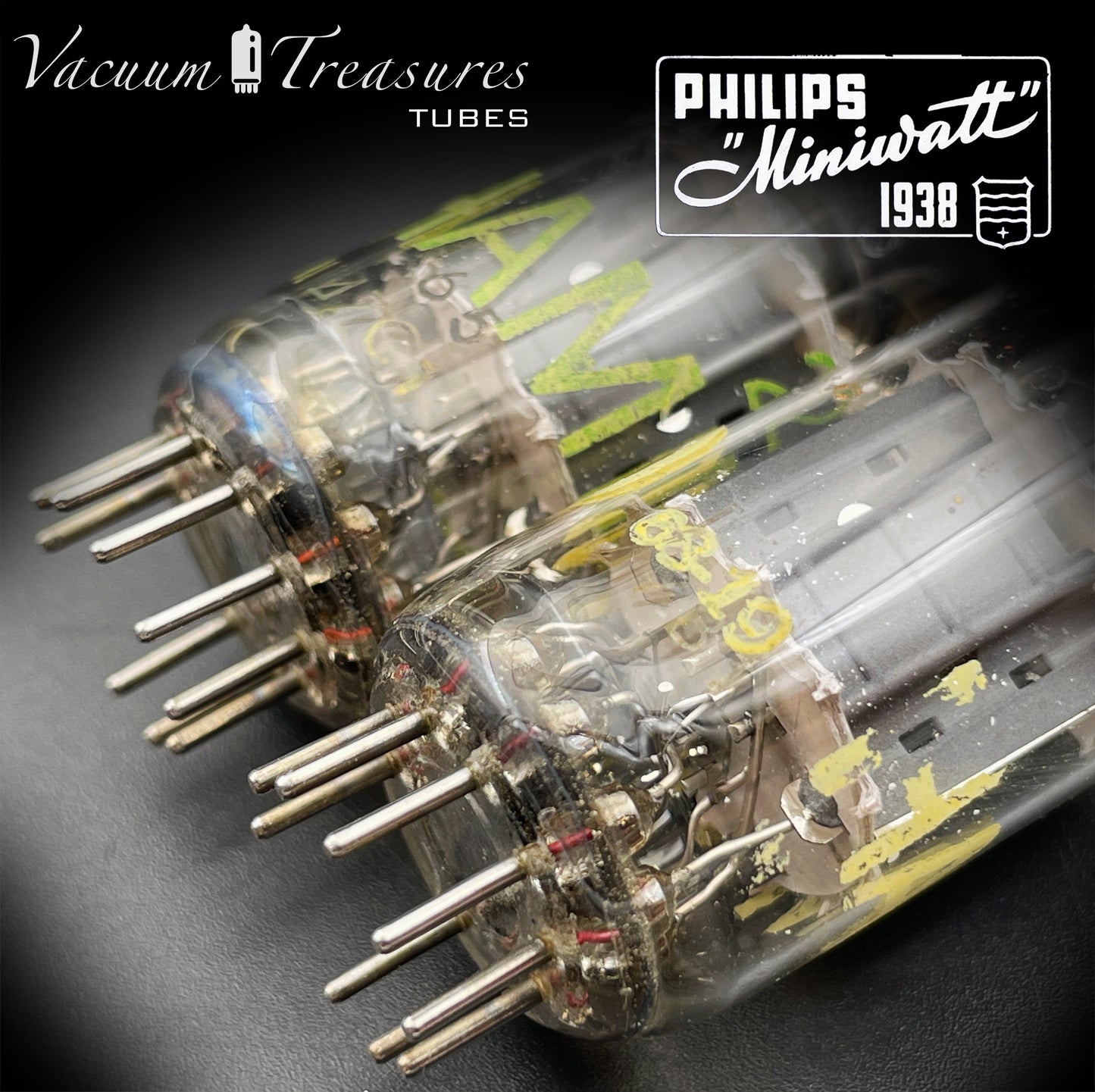 12AX7 ( ECC83 ) PHILIPS Heerlen for Hammond Short plates O Getter Matched Tubes MADE IN HOLLAND