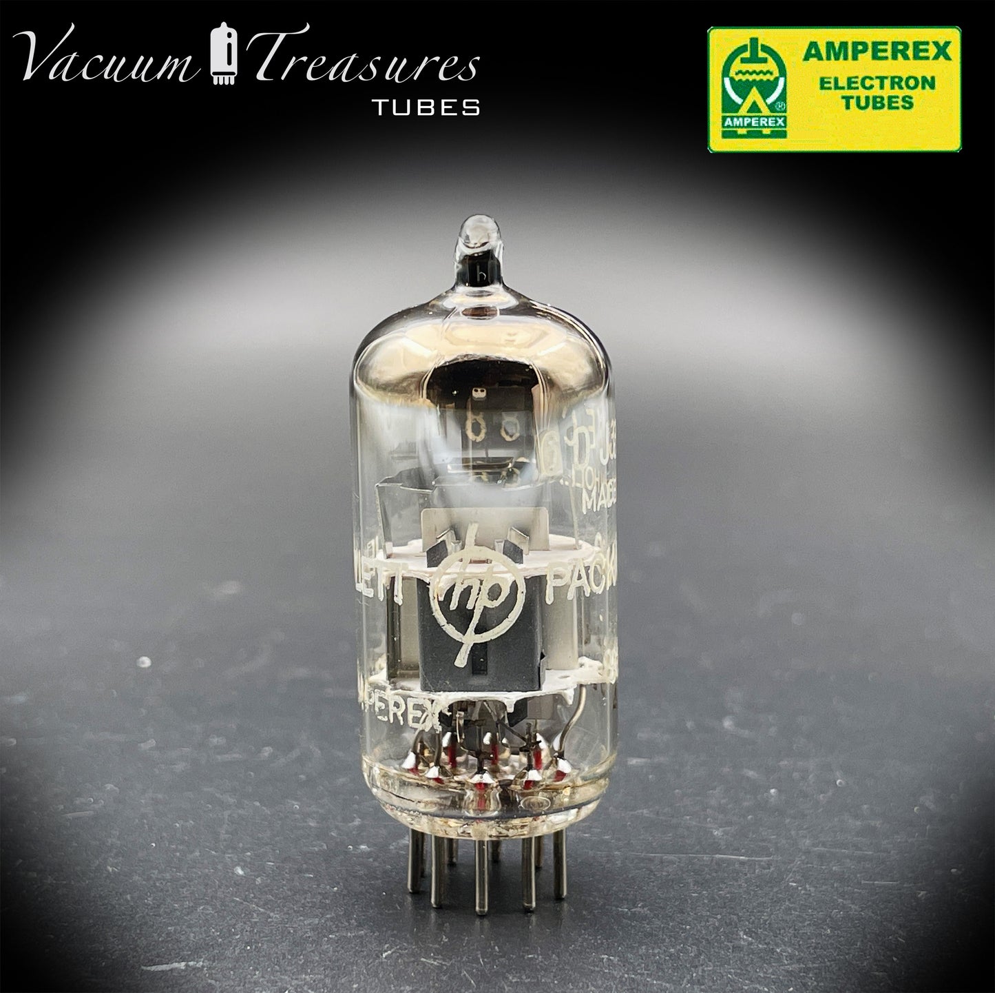 ECC88 6DJ8 HP by AMPEREX Heerlen Factory Tested Tube Made In Holland '68