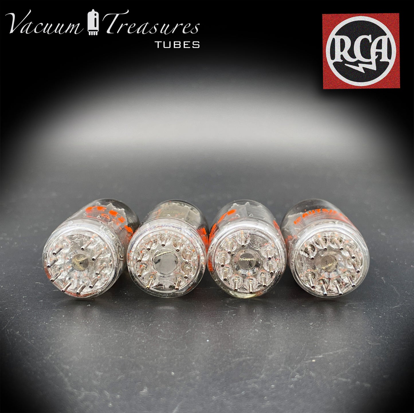 12AU7 A ( ECC82 ) RCA NOS Long Gray Plates Halo Getter Matched Tubes Made in USA