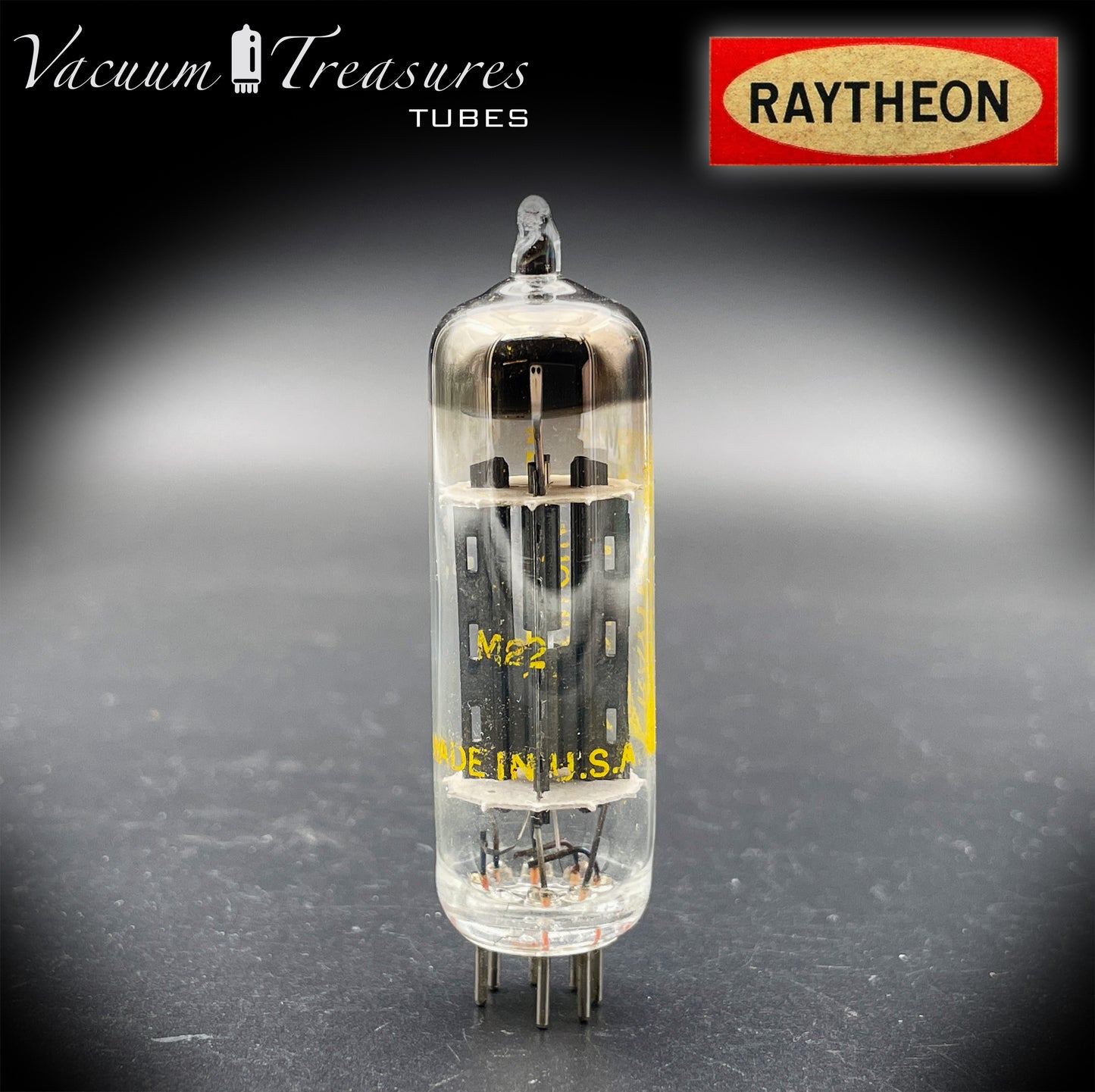 12X4 RAYTHEON NOS NIB Black Plates Halo Getter Tube Rectifier Made in USA '60s