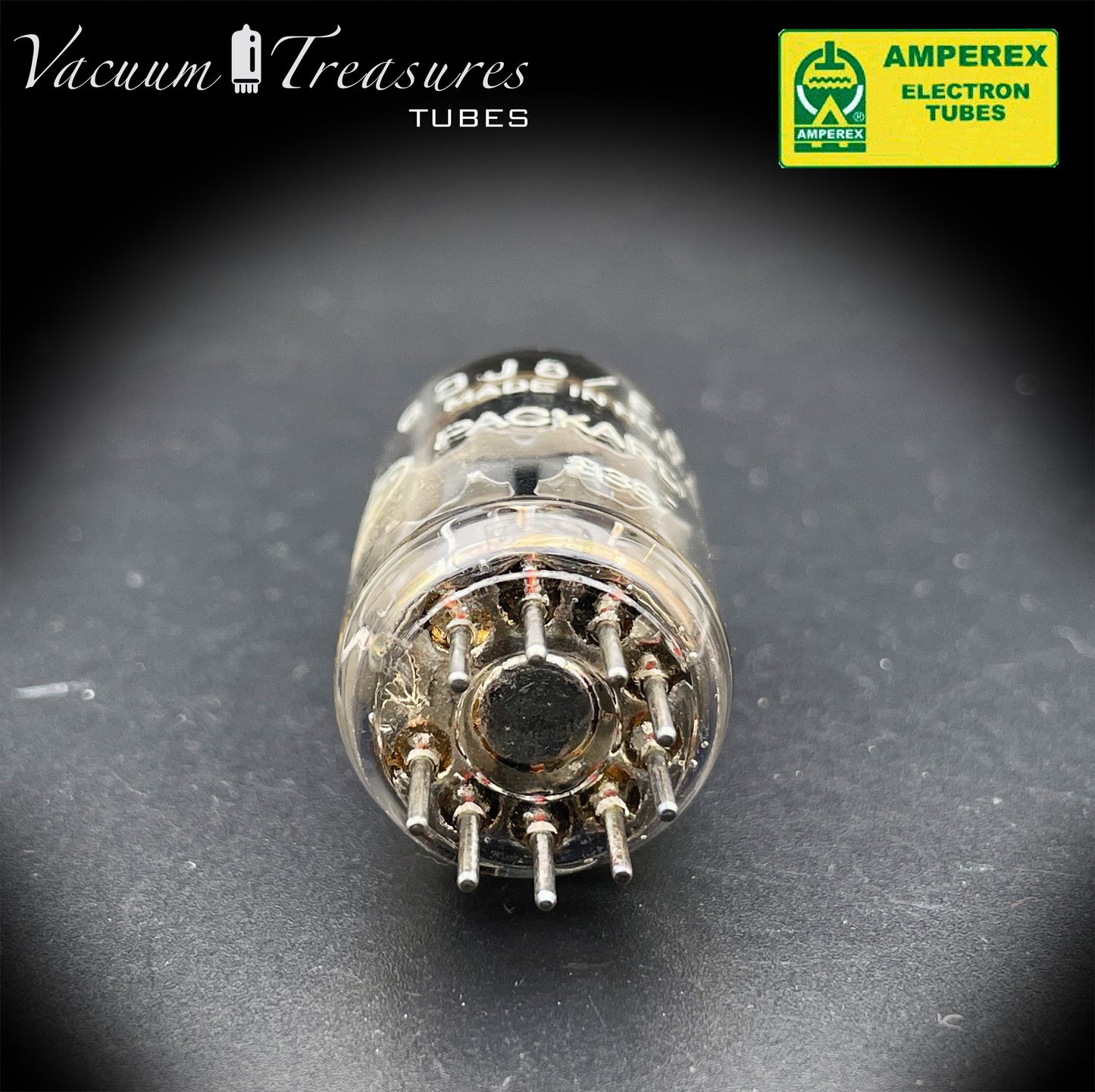 ECC88 6DJ8 HP by AMPEREX Heerlen Factory Tested Tube Made In Holland '68