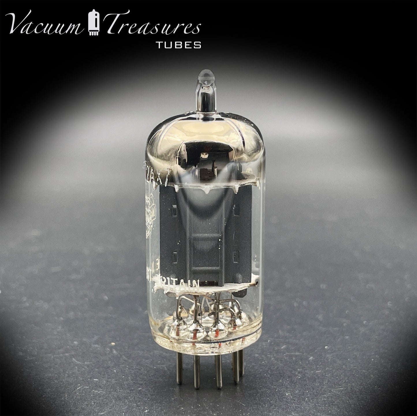 12AX7 / ECC83 NOS MULLARD – Heerlen 1958 – Long Gray Plates – Foil Getter – AMPLITREX Tested