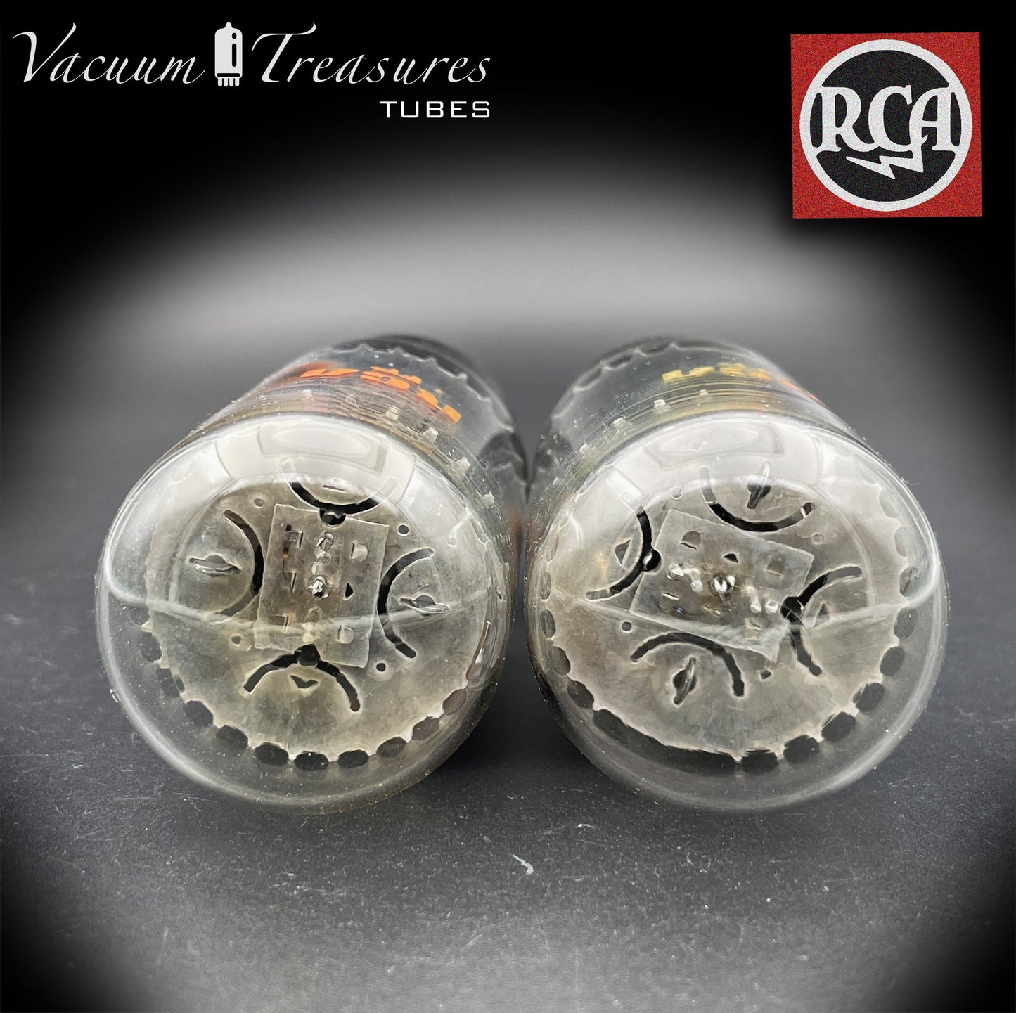 6L6GC RCA Placas Negras Lado OO Getter Tubos Combinados Hechos en EE.UU.