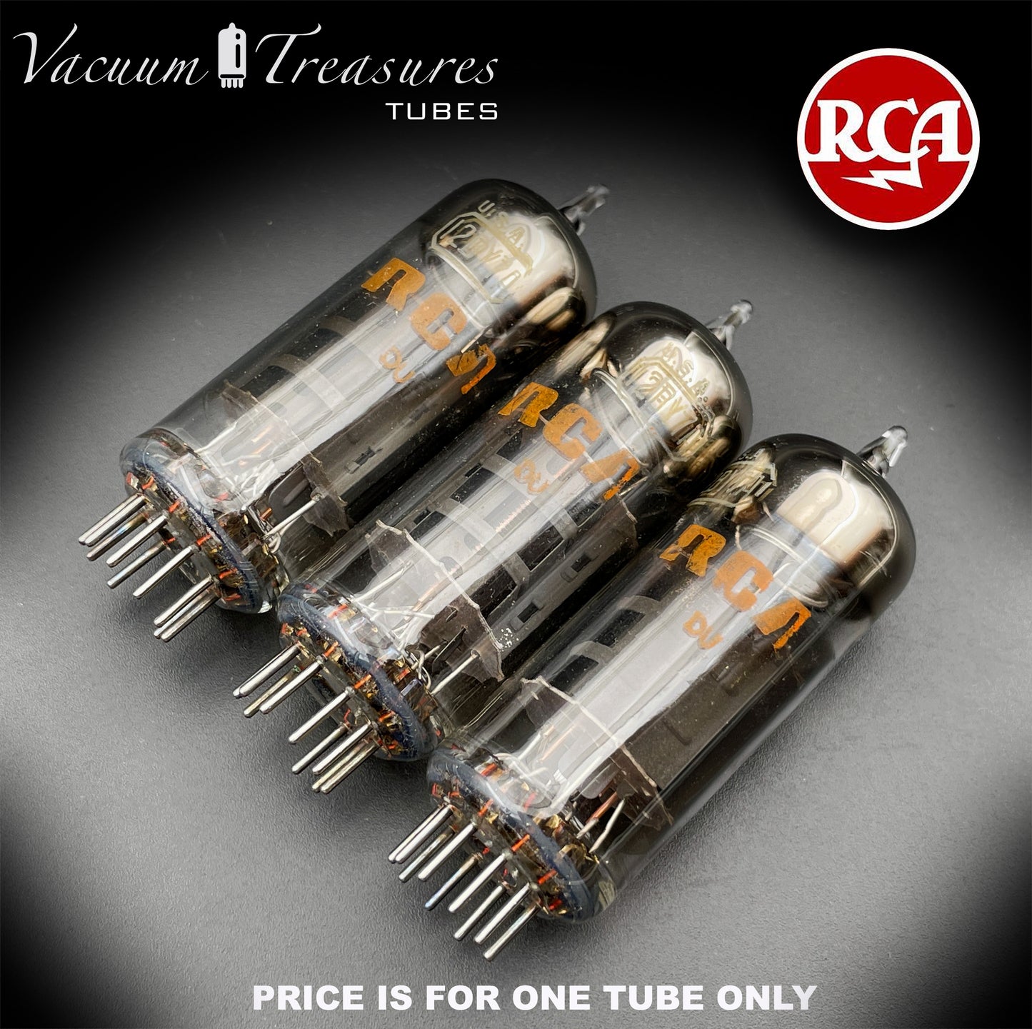 12BY7A EL180 RCA NOS Gray Plates Smoked Glass Halo Getter Tested Tube Made in USA