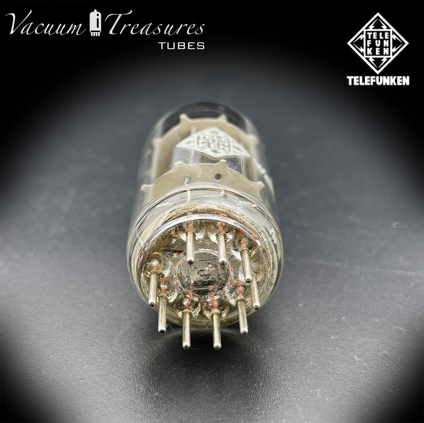 12AU7 / ECC82 TELEFUNKEN NOS Amplitrex Tested - Ribbed Plates - ◊ Diamond Bottom - Made in West Germany