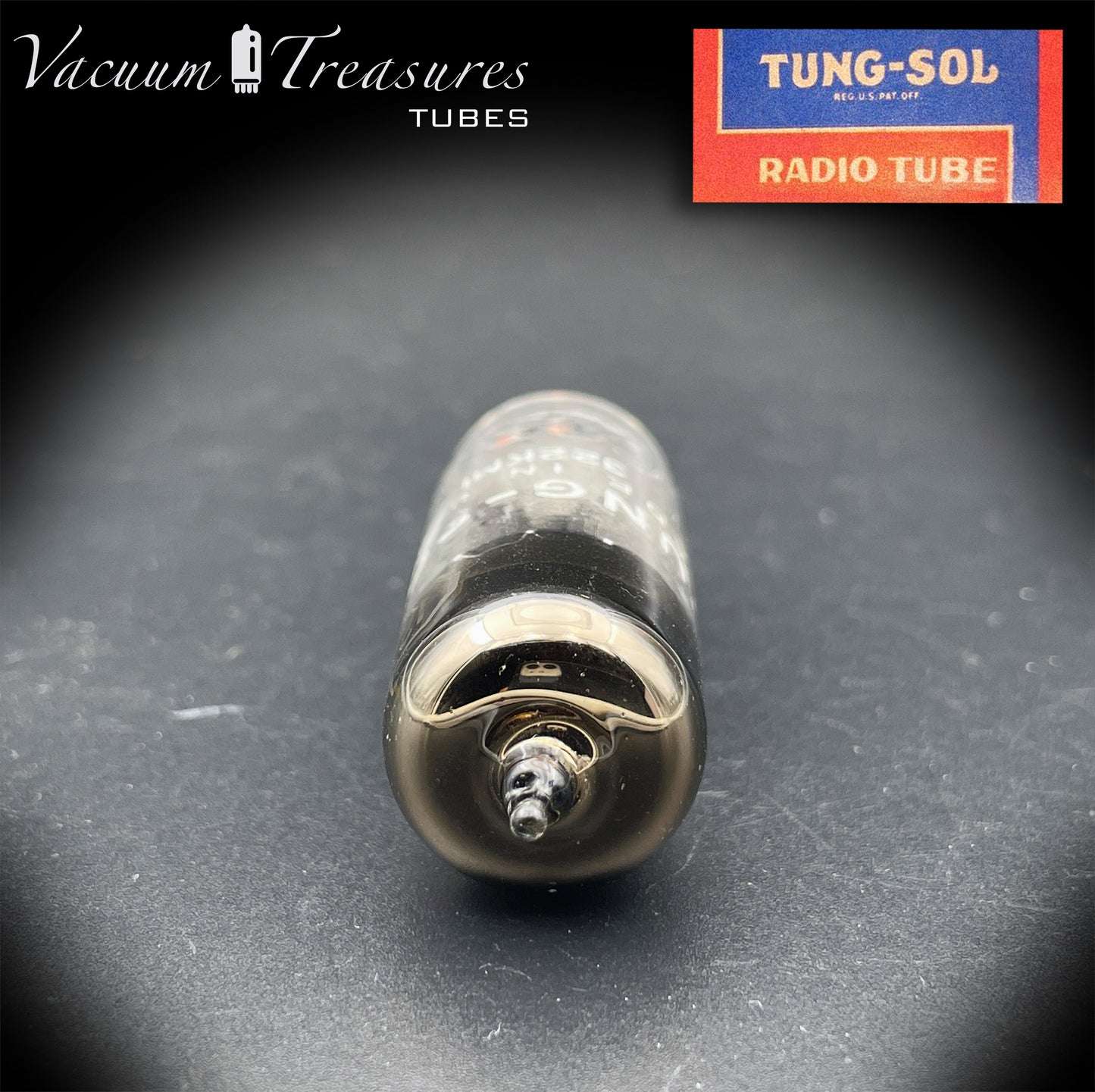 12X4 TUNG-SOL NOS NIB Black Plates Square Getter Tube Rectifier Made in USA '50s