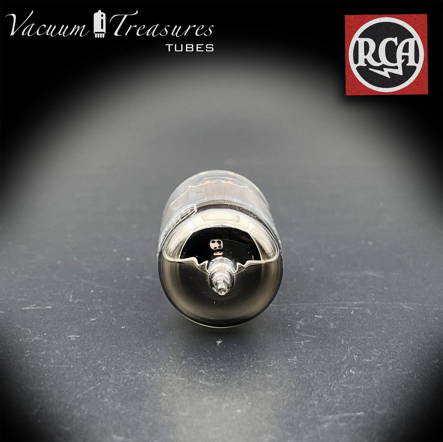 5963 ( ECC82 12AU7 WA ) RCA Long Gray Plates Rare Foil Getter AMPLITREX Tested Tube Made in USA '50s