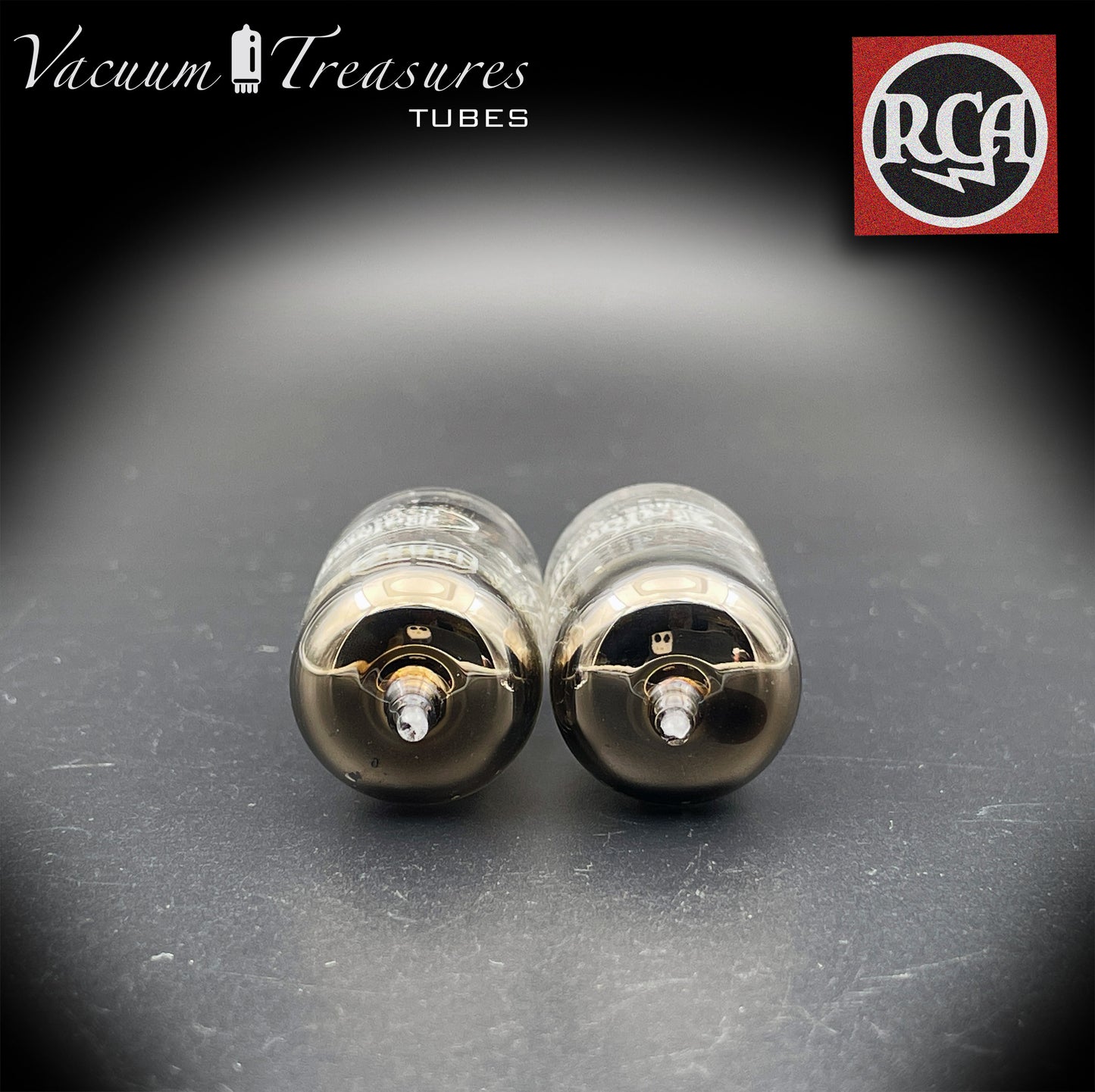 12AX7 ( ECC83 ) RCA for Baldwin Long Gray Plates Square Getter Matched Tubes MADE IN USA '59