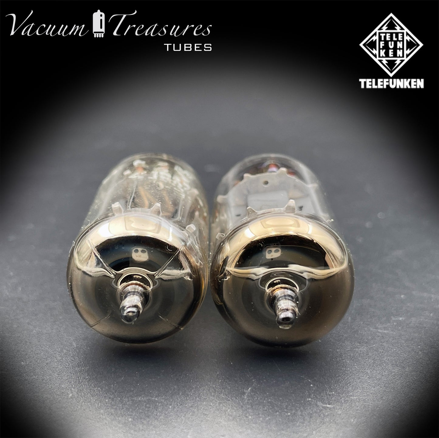 12AX7 ECC83 TELEFUNKEN Matched Pair Tubes – Smooth Plates Diamond Bottom Made in Western Germany
