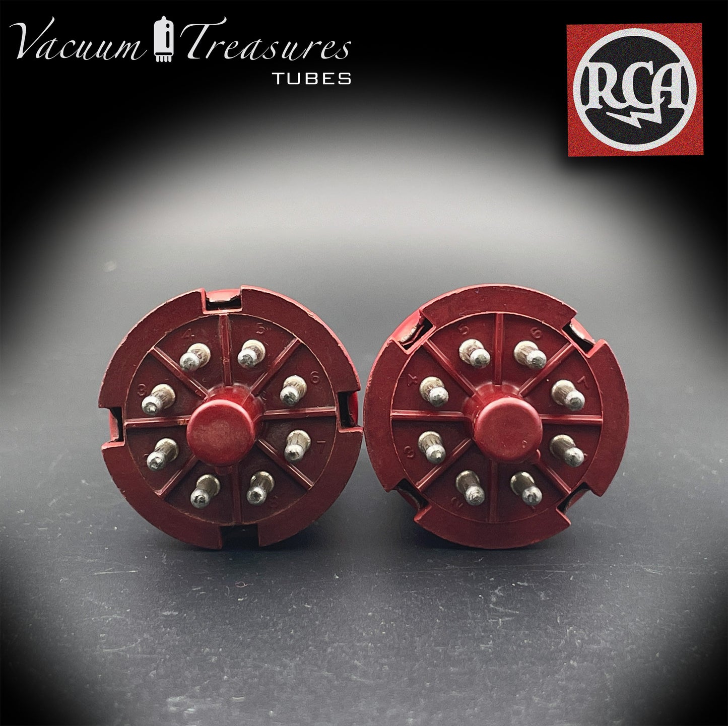 5693 ( CV3699 ) RCA NOS SPECIAL RED Matched Pair Tubes MADE IN USA