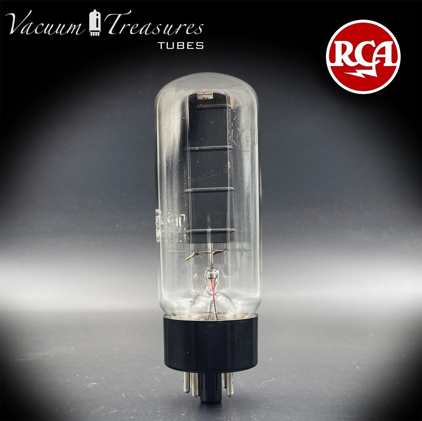 5U4GB 5AS4A RCA NOS NIB Black Plates Tall Bottle Tested Tube Top Side Square Getter Rectifier Made in USA '60s