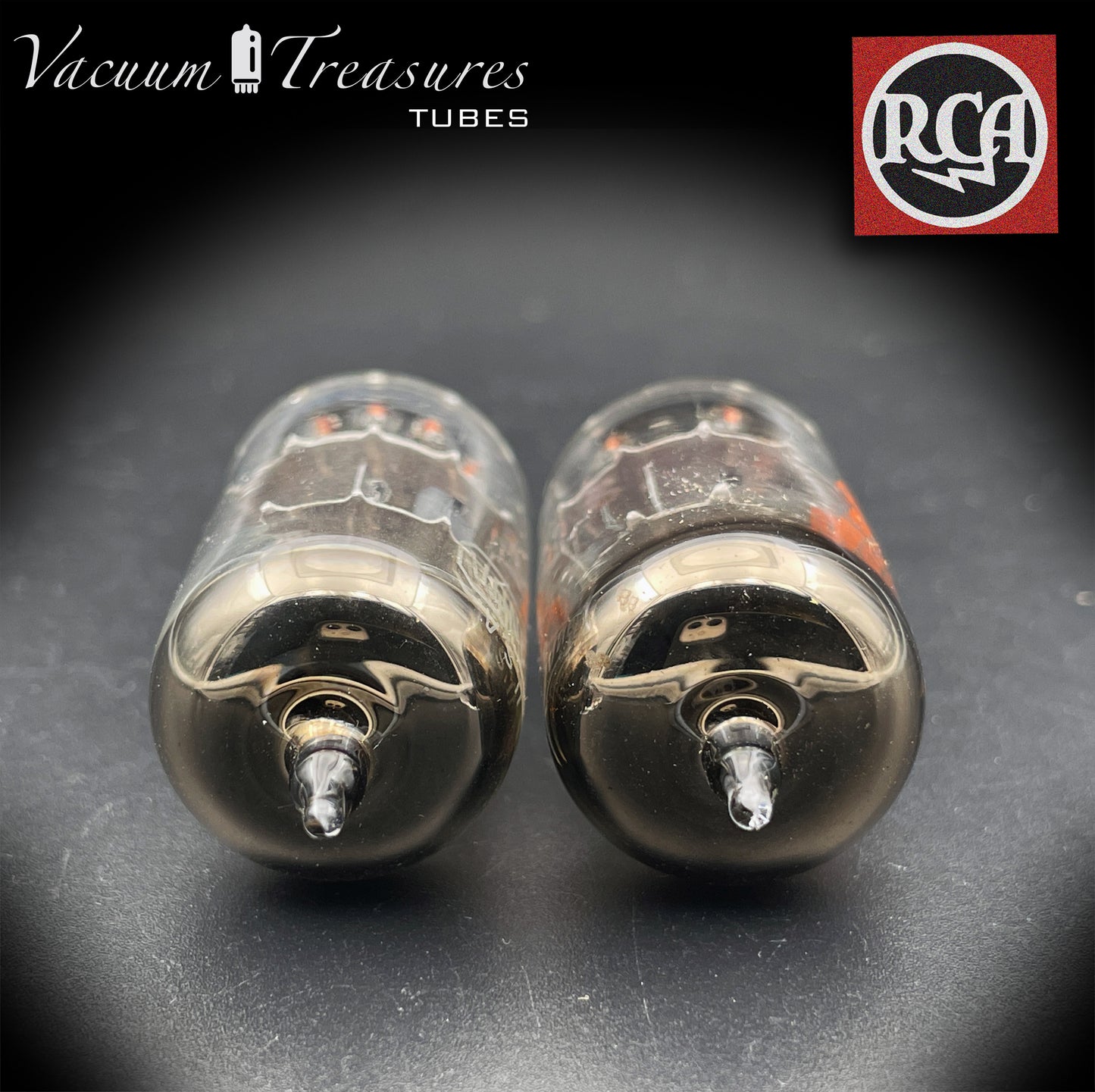 6AN8A RCA NOS NIB Gray Plates Disc Getter Matched Pair Tubes Made in USA