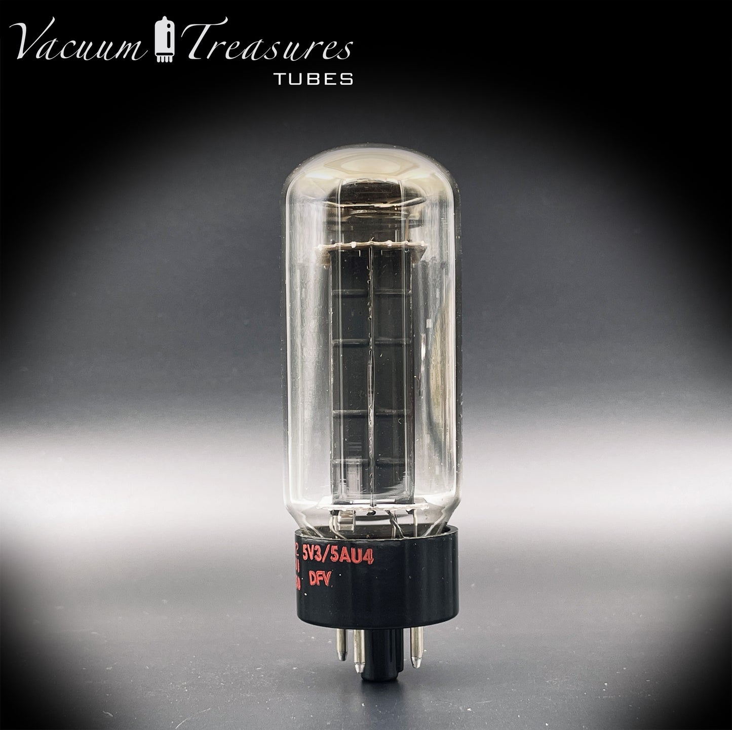 5V3 (5AU4) DUMONT NOS NIB Black Plates OO Getter-getesteter Röhrengleichrichter, hergestellt in den USA