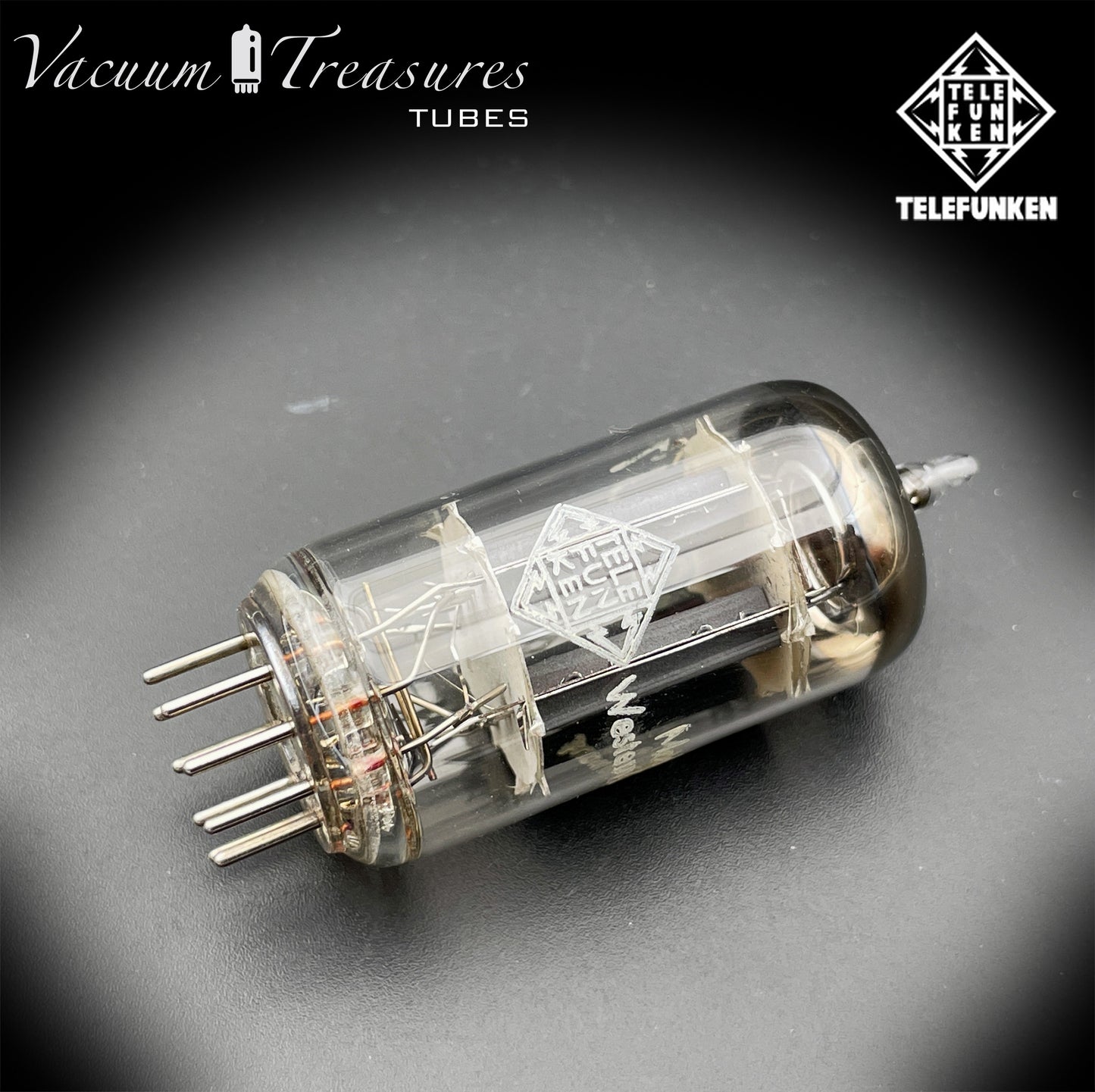 12AU7 / ECC82 TELEFUNKEN NOS Amplitrex Tested - Ribbed Plates - ◊ Diamond Bottom - Made in West Germany