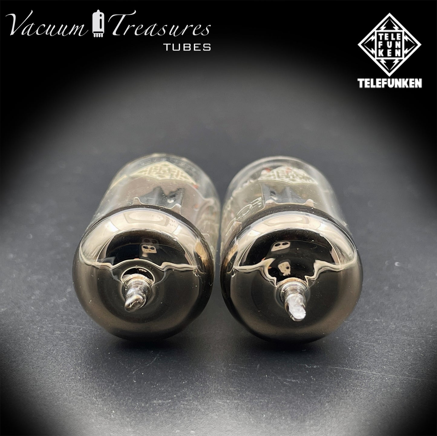 12AX7 / ECC83 TELEFUNKEN Tested Pair Tubes – Ribbed Plates Diamond Bottom Made in Germany