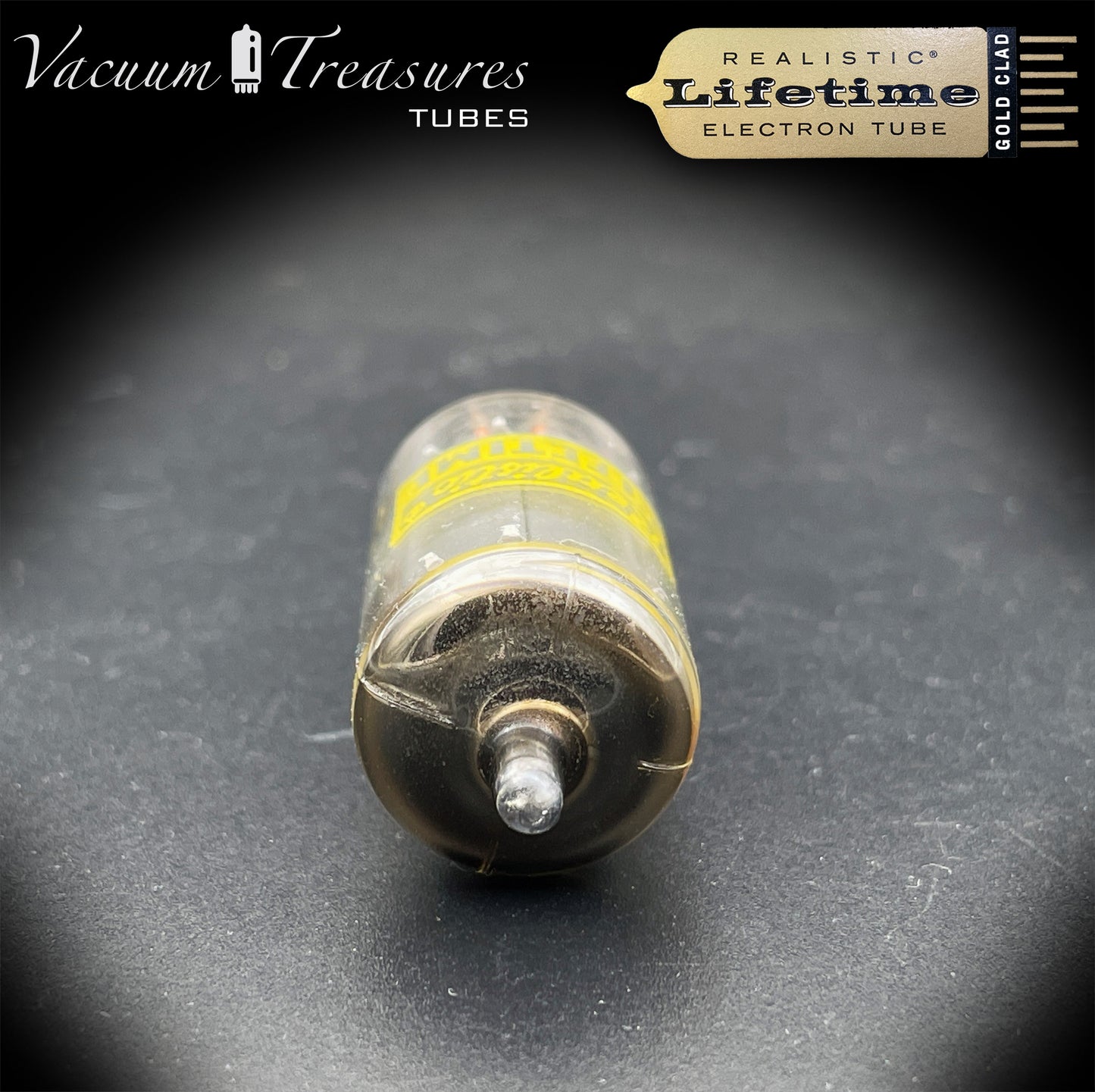 6AU6A ( EF94 ) Realistic LIFETIME NOS NIB Gold Pin Gray Plate Halo Getter - AMPLITREX Tested