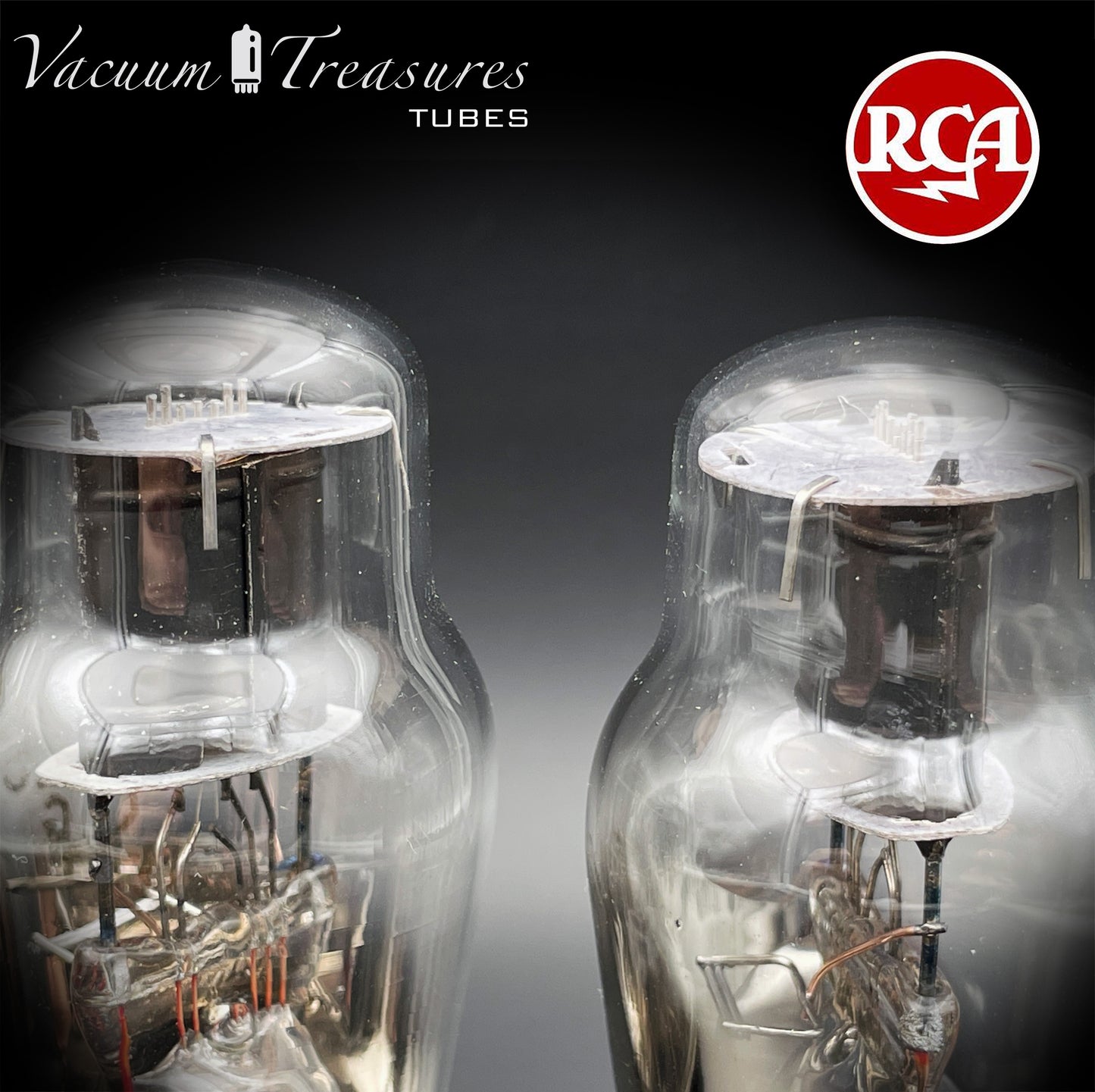 6G6G = VT-198A = 6G6GT RCA NOS NIB Matched Quad Black Plates Square Getter Power Pentode USA