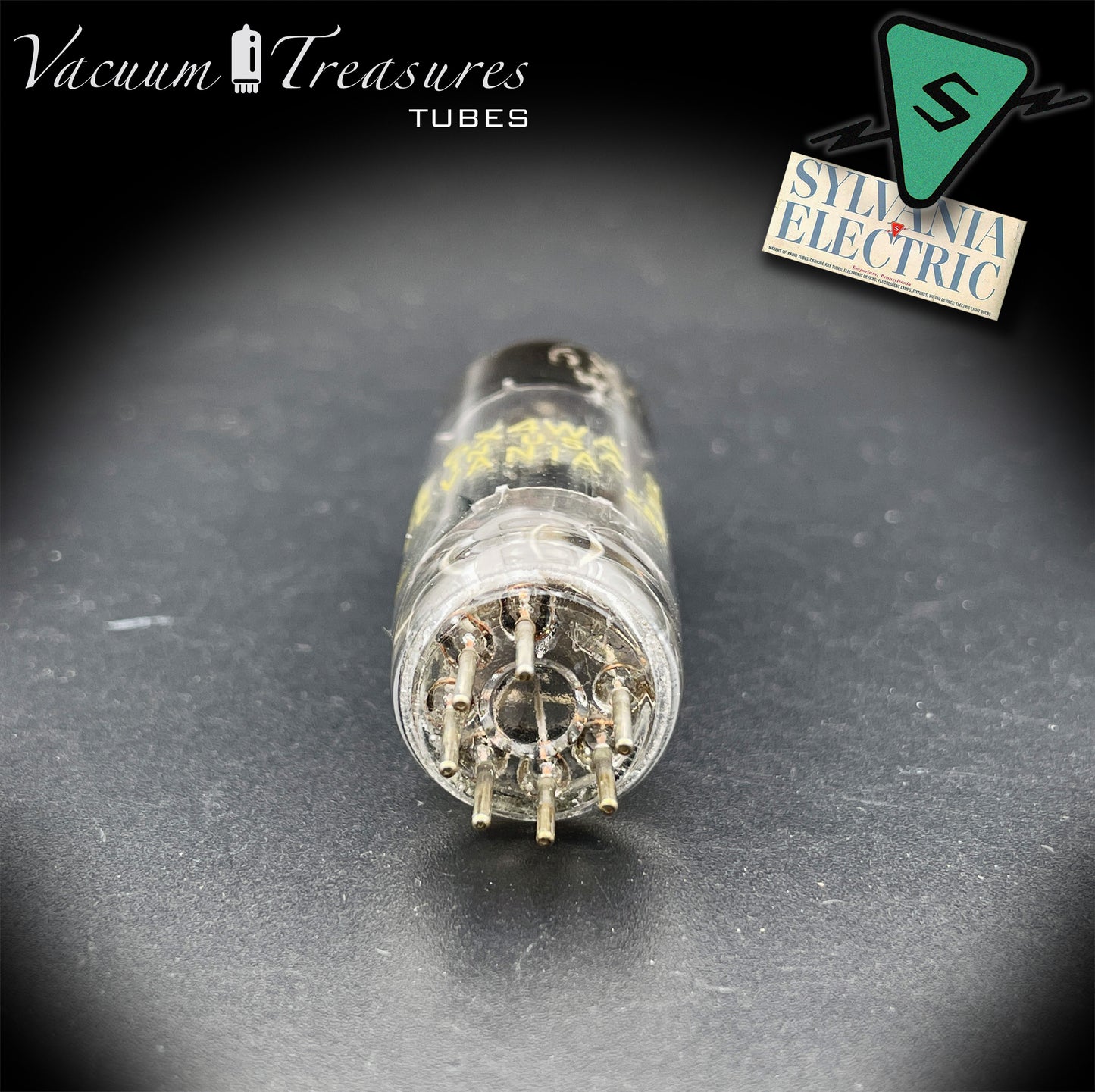 JHS 6X4W EZ90 NOS NIB SYLVANIA Tested Tube Black Plates Square Getter Made in USA '59