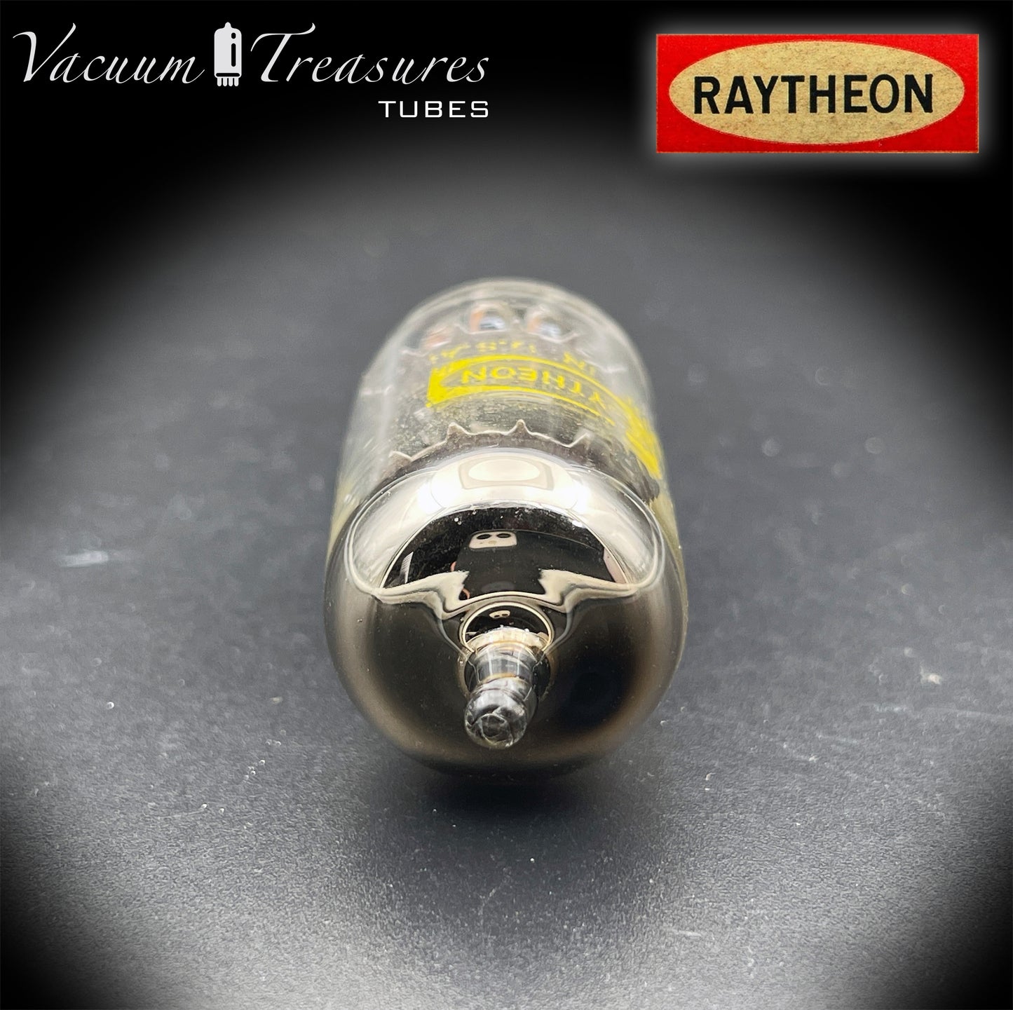 12AX7 / ECC83 NOS RAYTHEON Long Black Plates Tested Tube - Balanced - Made in USA '61