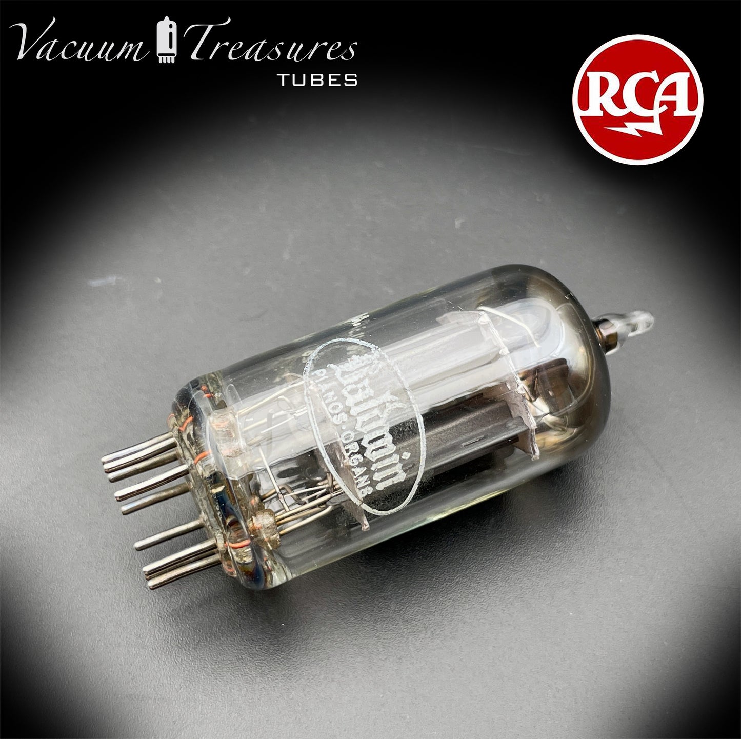 12AX7 ECC83 Baldwin/RCA Long Gray Square Tilt Getter Tested Tube Made in USA '60