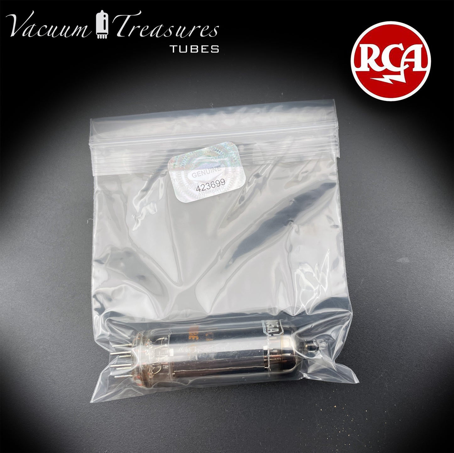 6AQ5 A ( EL90 ) RCA NOS Black Plate Halo Getter Made in USA ’59