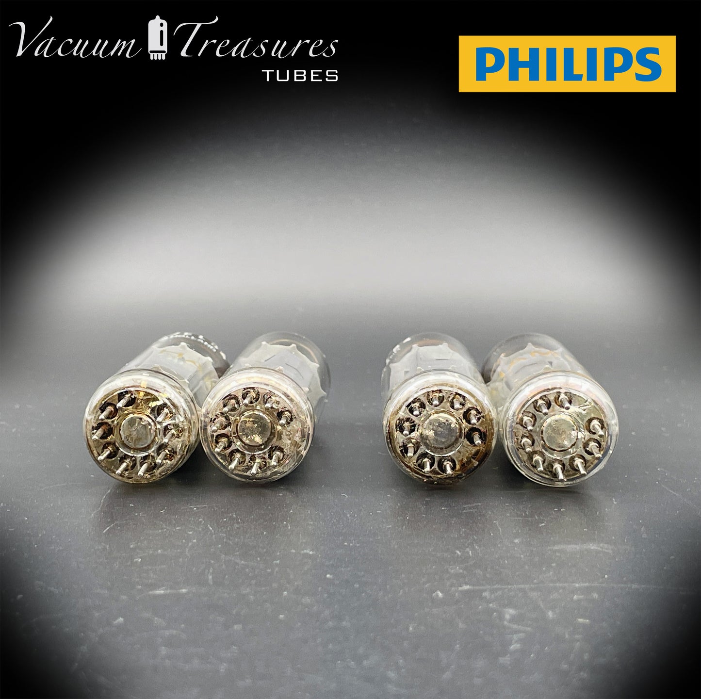 6BQ5 ( EL84 ) AMPEREX PHILIPS Heerlen plant Gray Plates Halo Getter rX4 Matched Tubes Made in HOLLAND