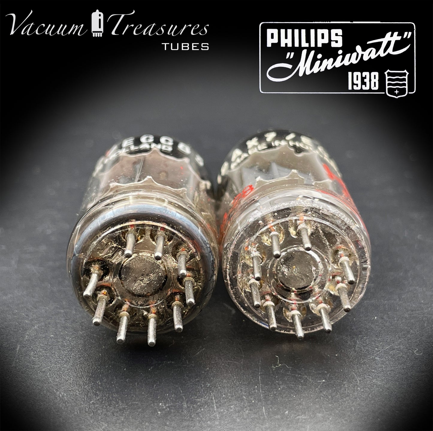 12AX7 ( ECC83 ) PHILIPS Heerlen labeled Hammond Short plates O Getter Matched Tubes MADE IN HOLLAND