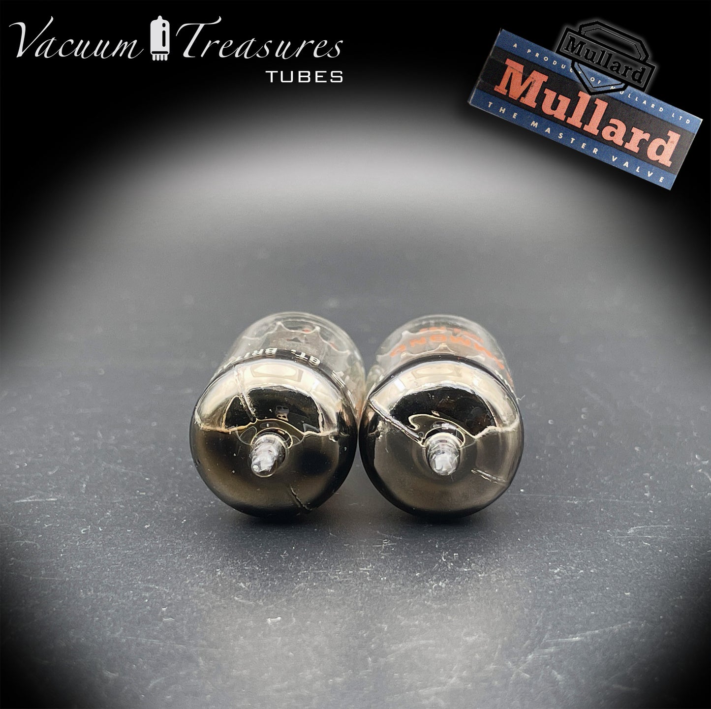 12AU7 ( ECC82 ) NOS MULLARD Blackburn Short Plates Matched Pair Tubes Made in GT. BRITAIN