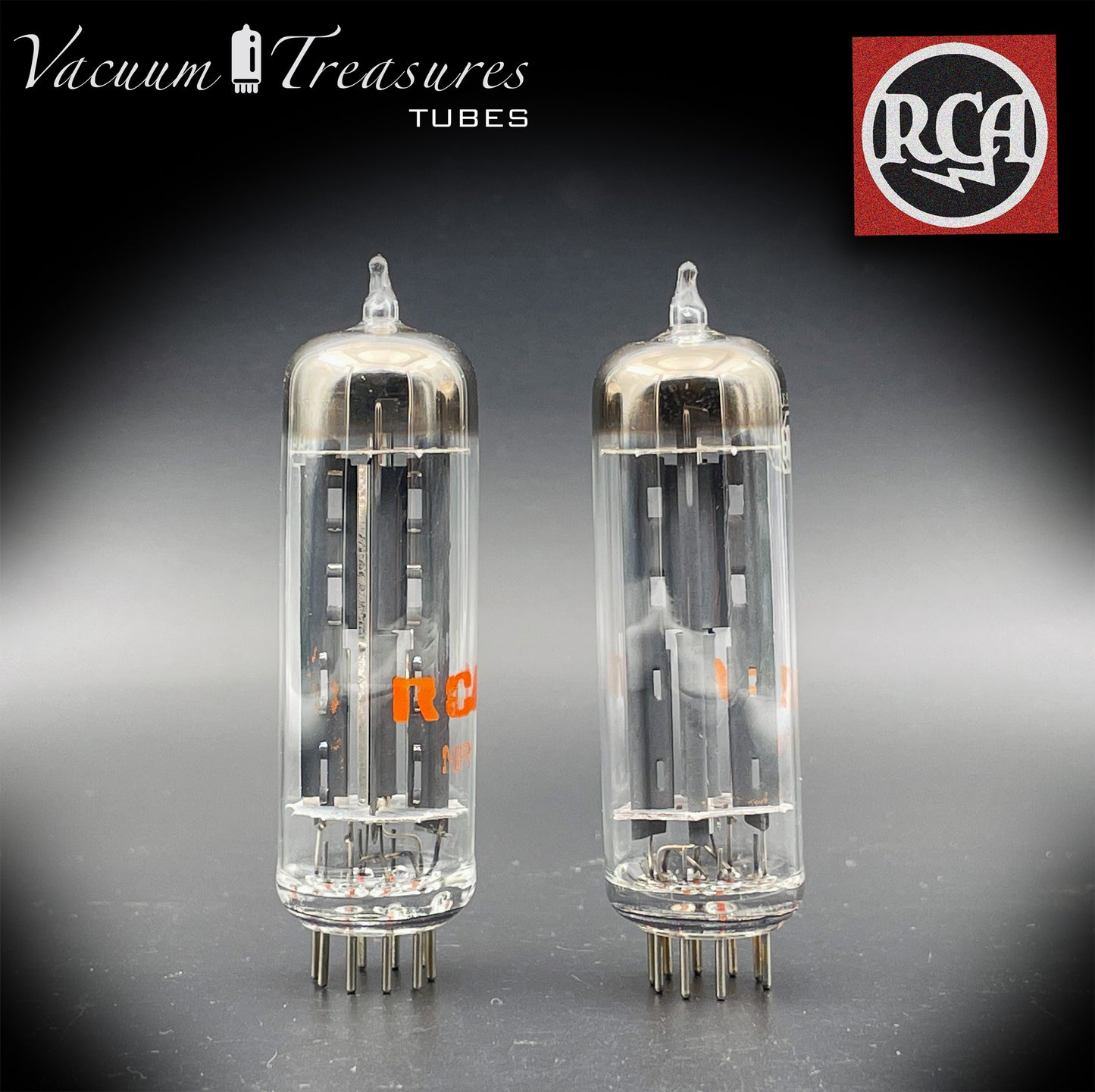 6CA4 ( EZ81 ) NOS NIB RCA Gray Plates Halo Getter Matched Pair Tubes Rectifiers Made in USA '66