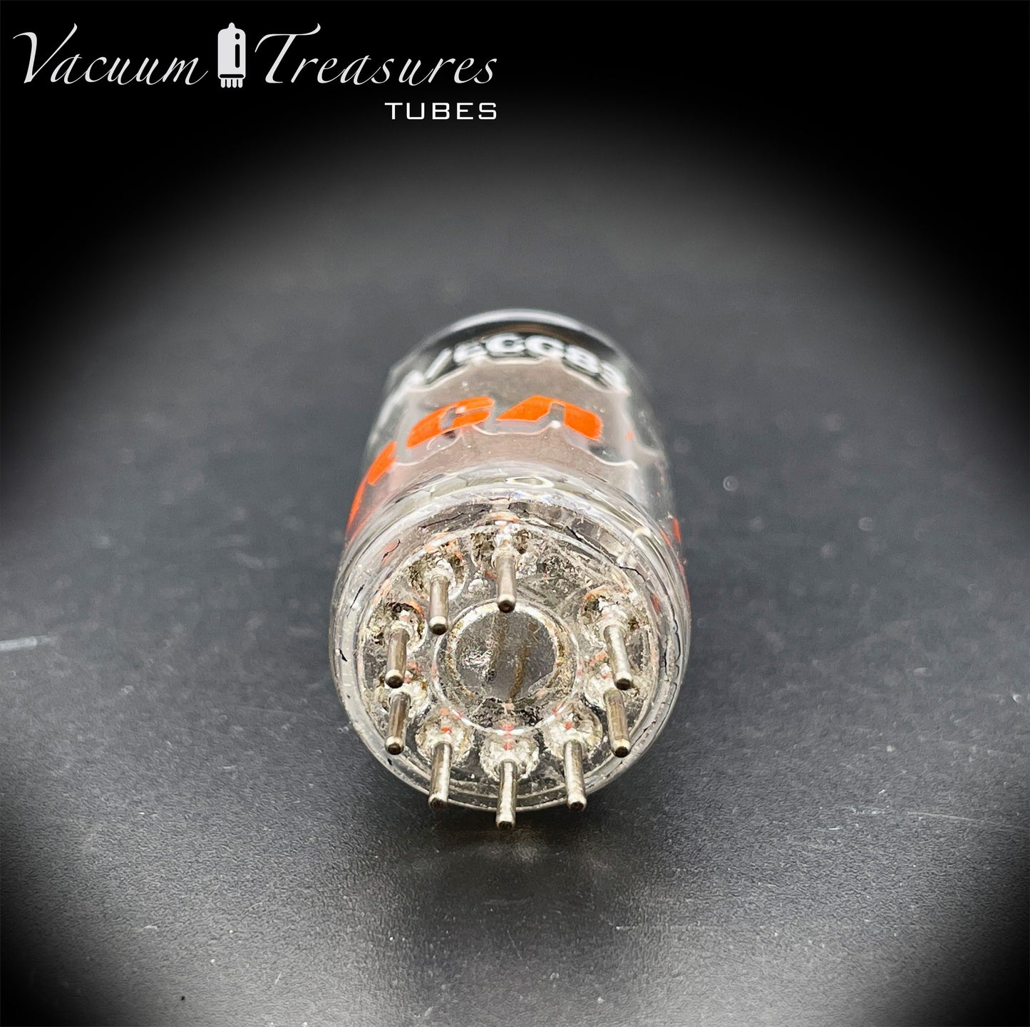 12AX7 / ECC83 NOS RCA by MULLARD – Short Gray Plates – Halo Getter – Made in GT. BRITAIN