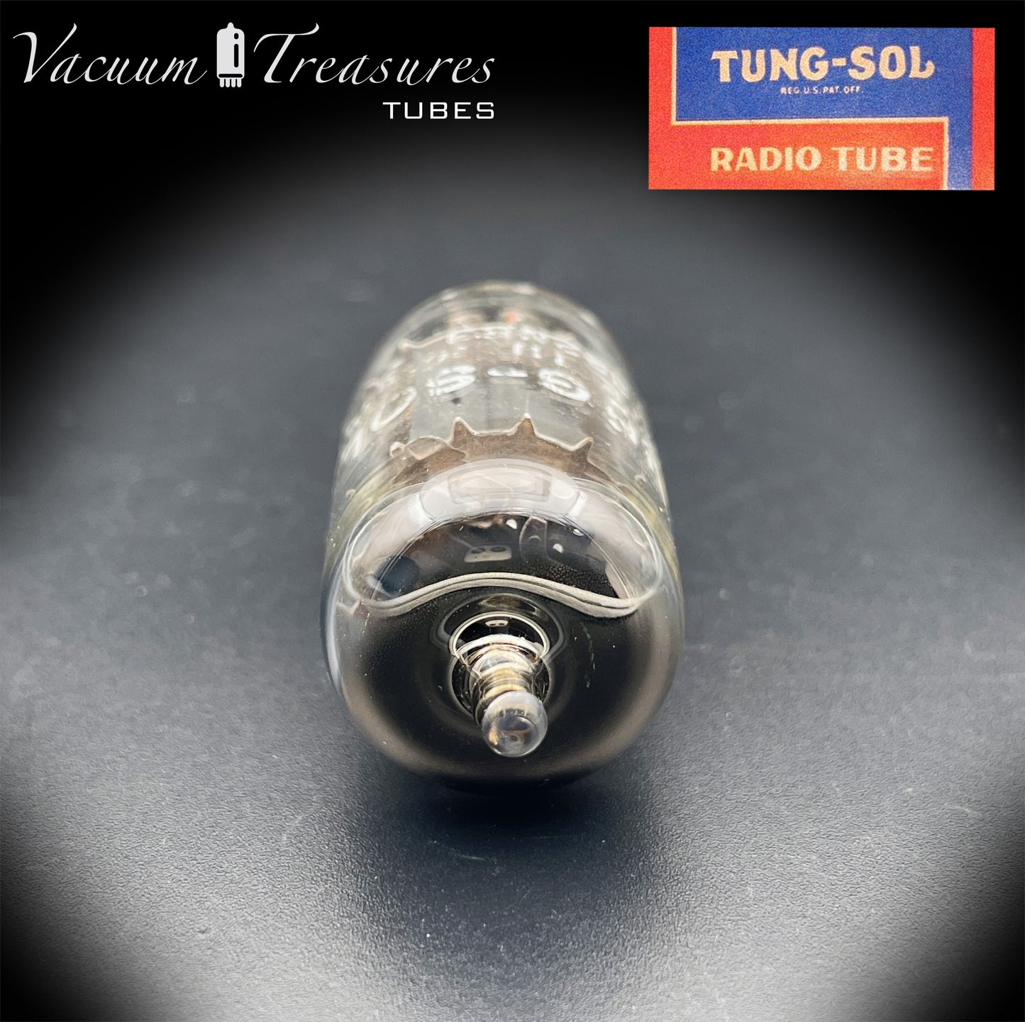 12AX7 / ECC83 NOS Tung-Sol Long Gray Plates Halo Getter Tested Tube Low Noise & Mic '60s