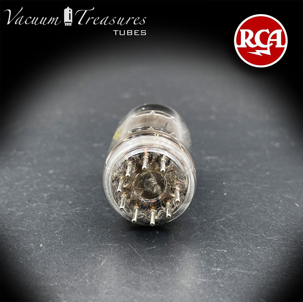 5751 RCA Triple Mica Black Plates Square Getter Amplitrex Tested Tube USA