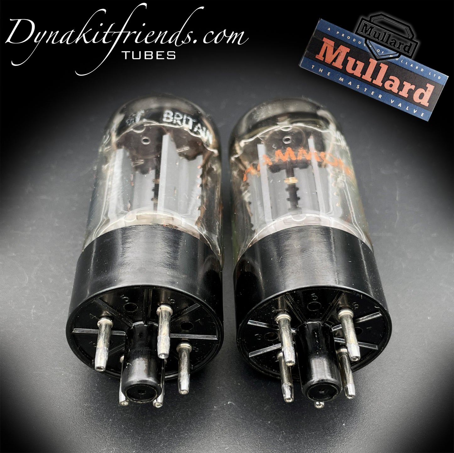 5AR4 ( GZ34 ) NOS MULLARD Blackburn 7 Notch Copper Plates Matched Pair Tubes Rectifiers Made in GT. BRITAIN