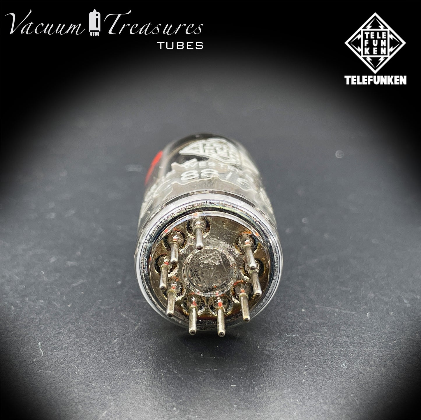 ECC88 6DJ8 TELEFUNKEN Red Dot Diamond <> Bottom Berlino Tested Tube Made In Western Germany '68