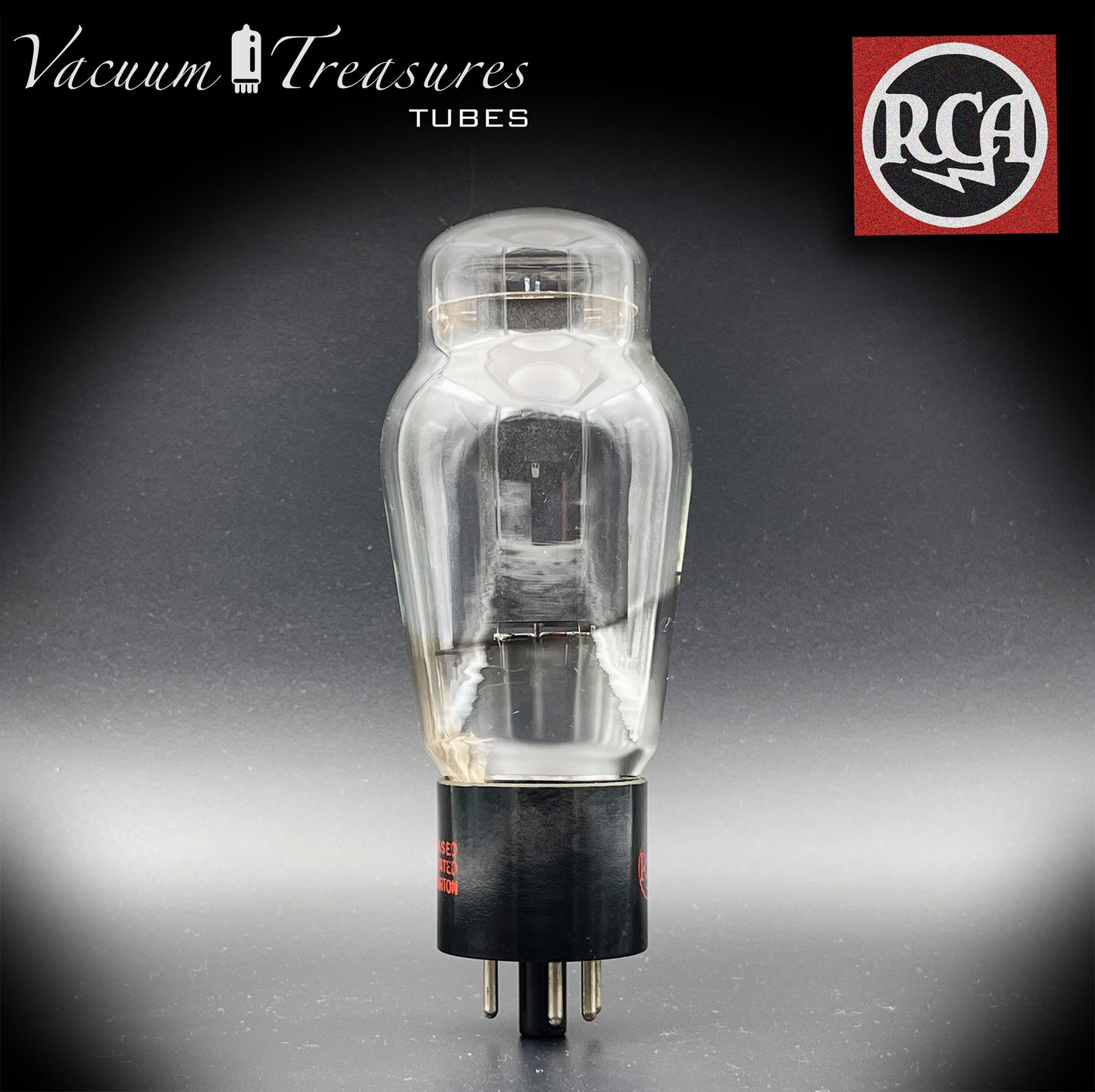 5U4 G ( U52 ) NOS RCA Radiotron Black Plates Foil Getter Hanging Filaments Tube Rectifier Made in USA