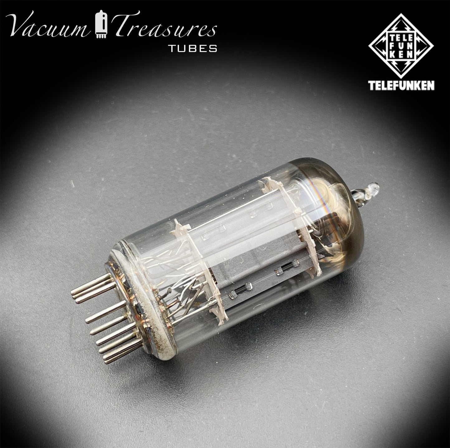 12AX7 / ECC83 TELEFUNKEN Tested Tube – Ribbed Plates Diamond Bottom Made in Germany