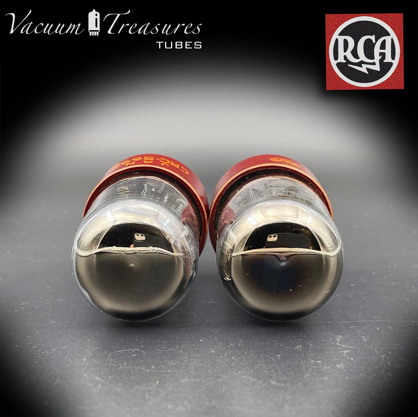 5692 ( 6SN7 GT ) RCA NOS TUBE LEGENDARY RED BASE Black Plates Matched Pair Tubes Made in USA