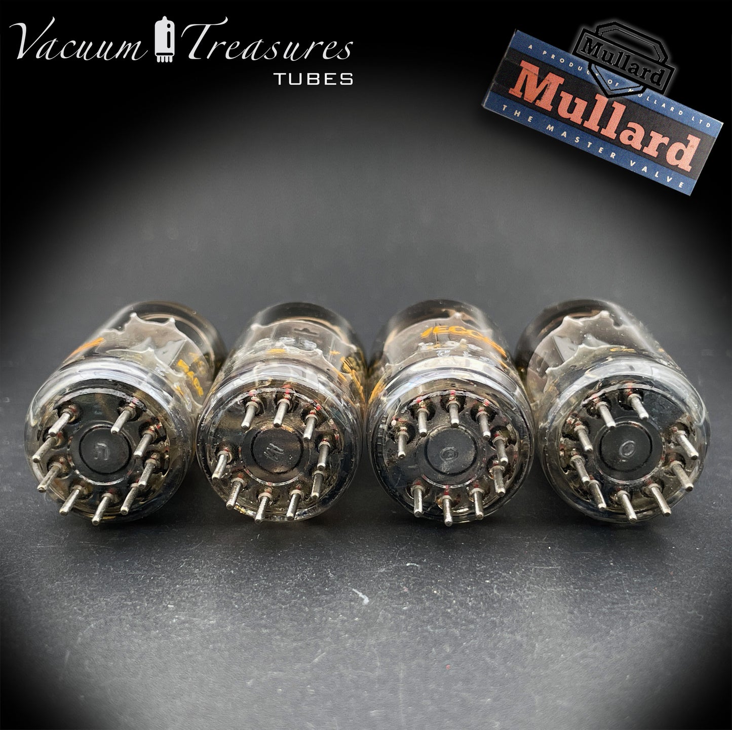 ECC82 ( 12AU7 ) CV491 MULLARD for Amperex Short Plate Matched Valve Tube Gf2 B4O3 GT. BRITAIN '64