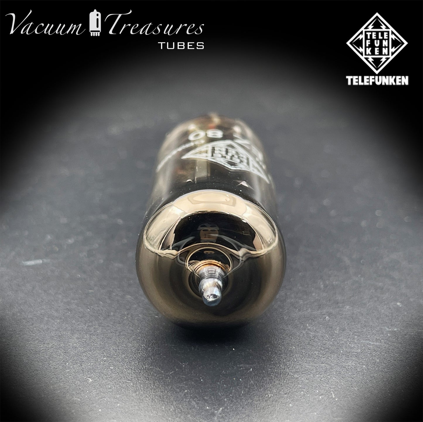 EZ80 / 6V4 TELEFUNKEN Ulm Diamond Bottom Halo Getter Rectifier Tube Made in Germany