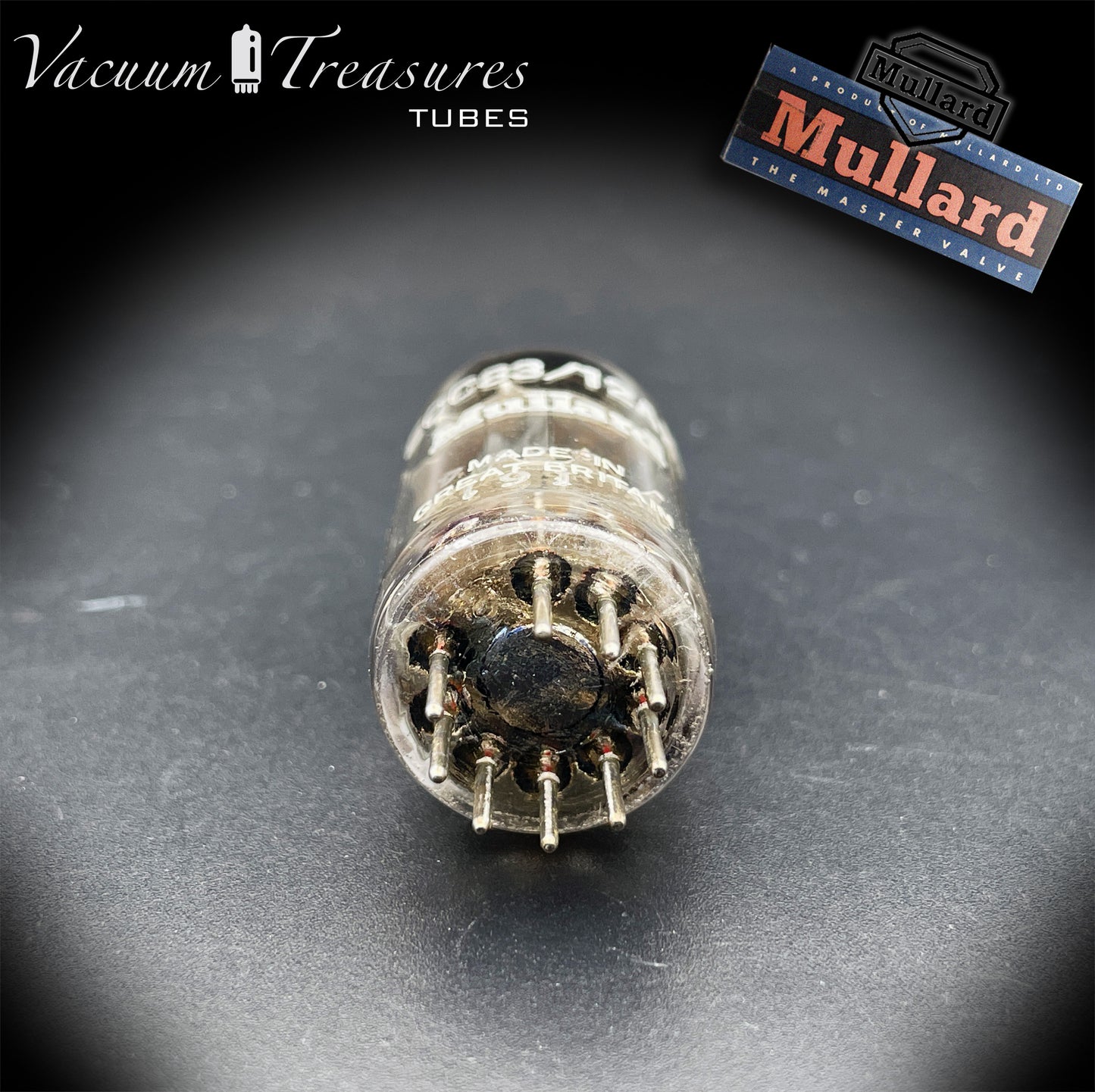 12AX7 ( ECC83 ) MULLARD NOS Blackburn Short Plates Halo Getter Tested Tube MADE IN GREAT BRITAIN '63