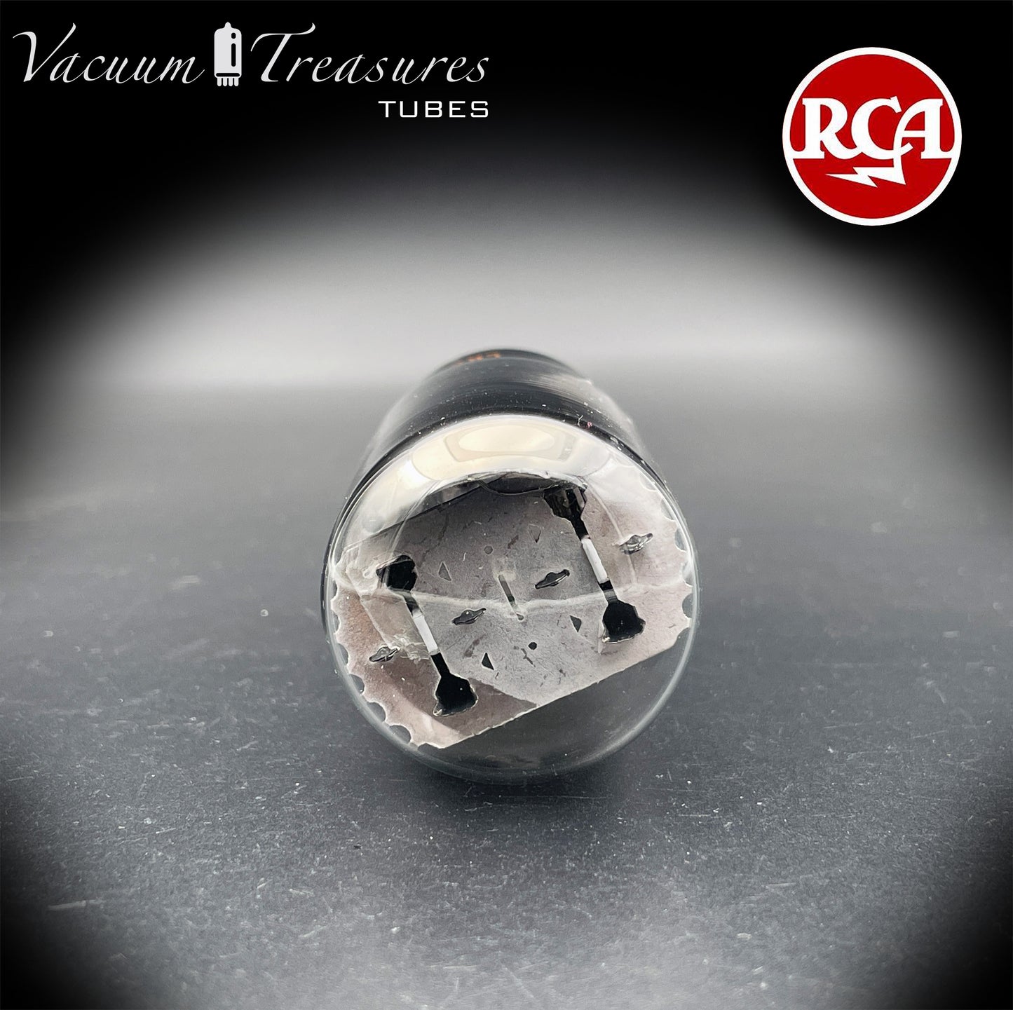 USN CRC 5U4GB RCA NOS NIB Black Plates Top Side Halo Getter Tested Tube Rectifier USA