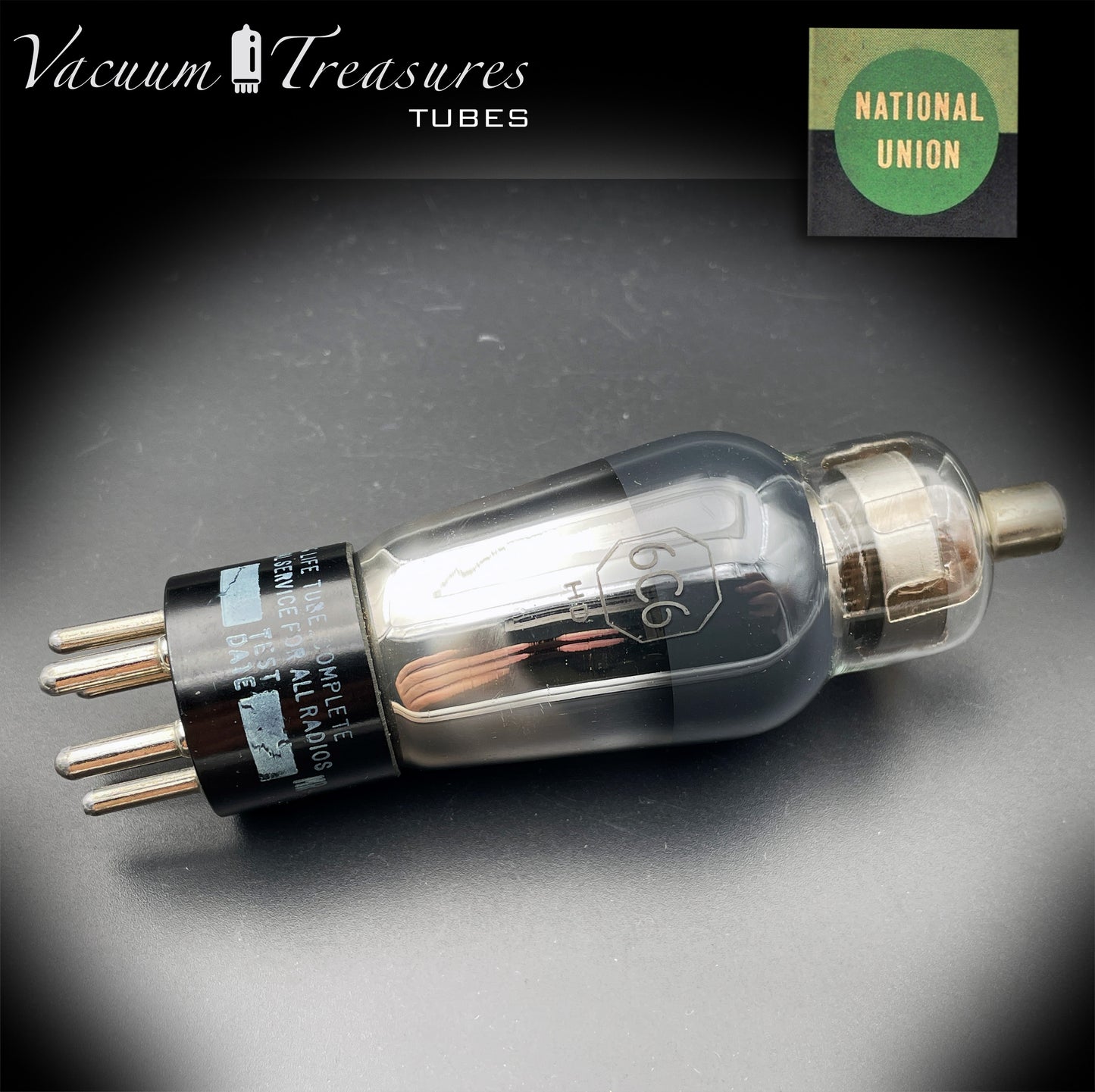 6C6 ( CK108 ) NU National Union NOS NIB Grafite Glass Tested Tube Made in USA