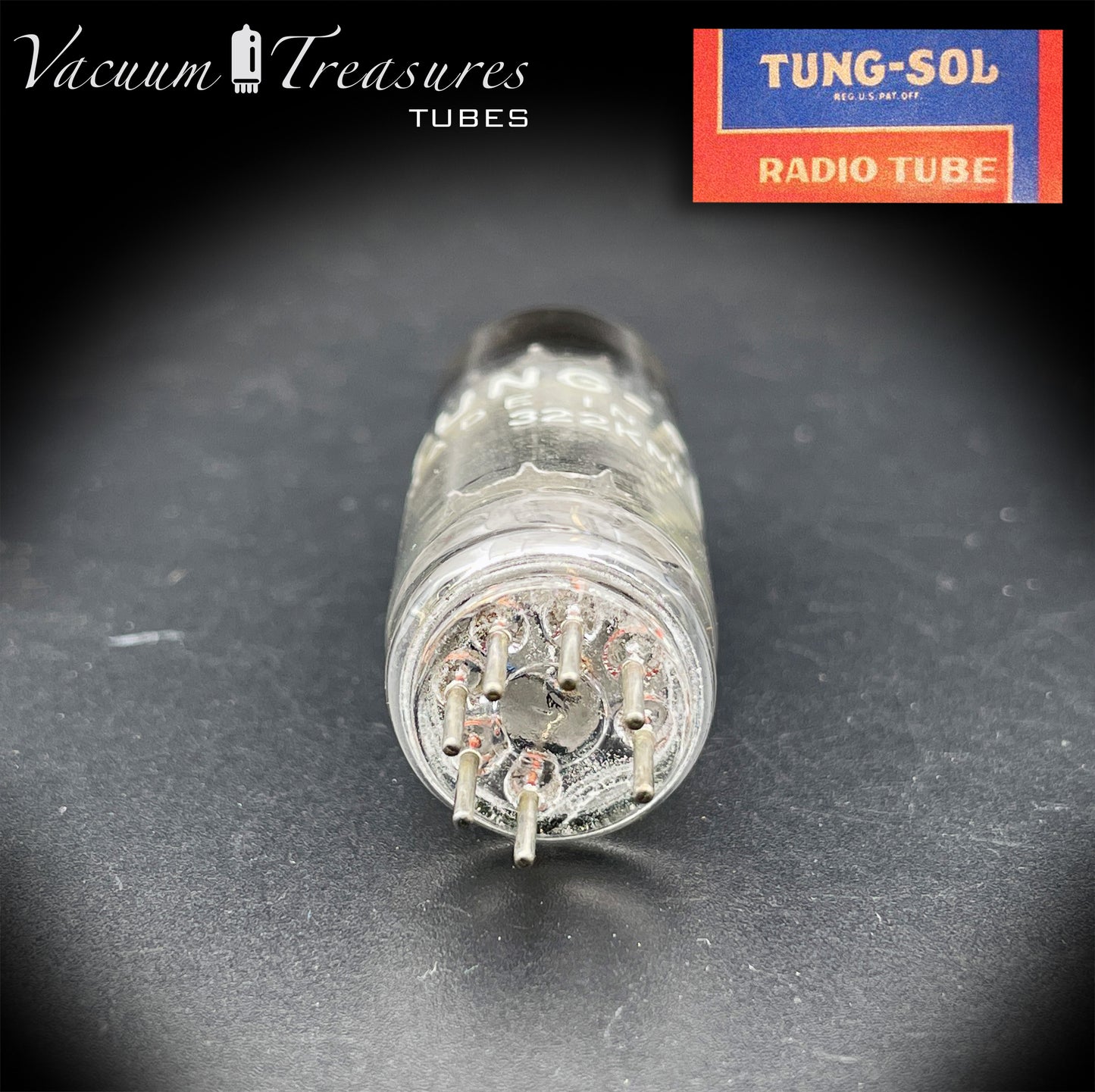 12X4 TUNG-SOL NOS NIB Black Plates Square Getter Tube Rectifier Made in USA '50s