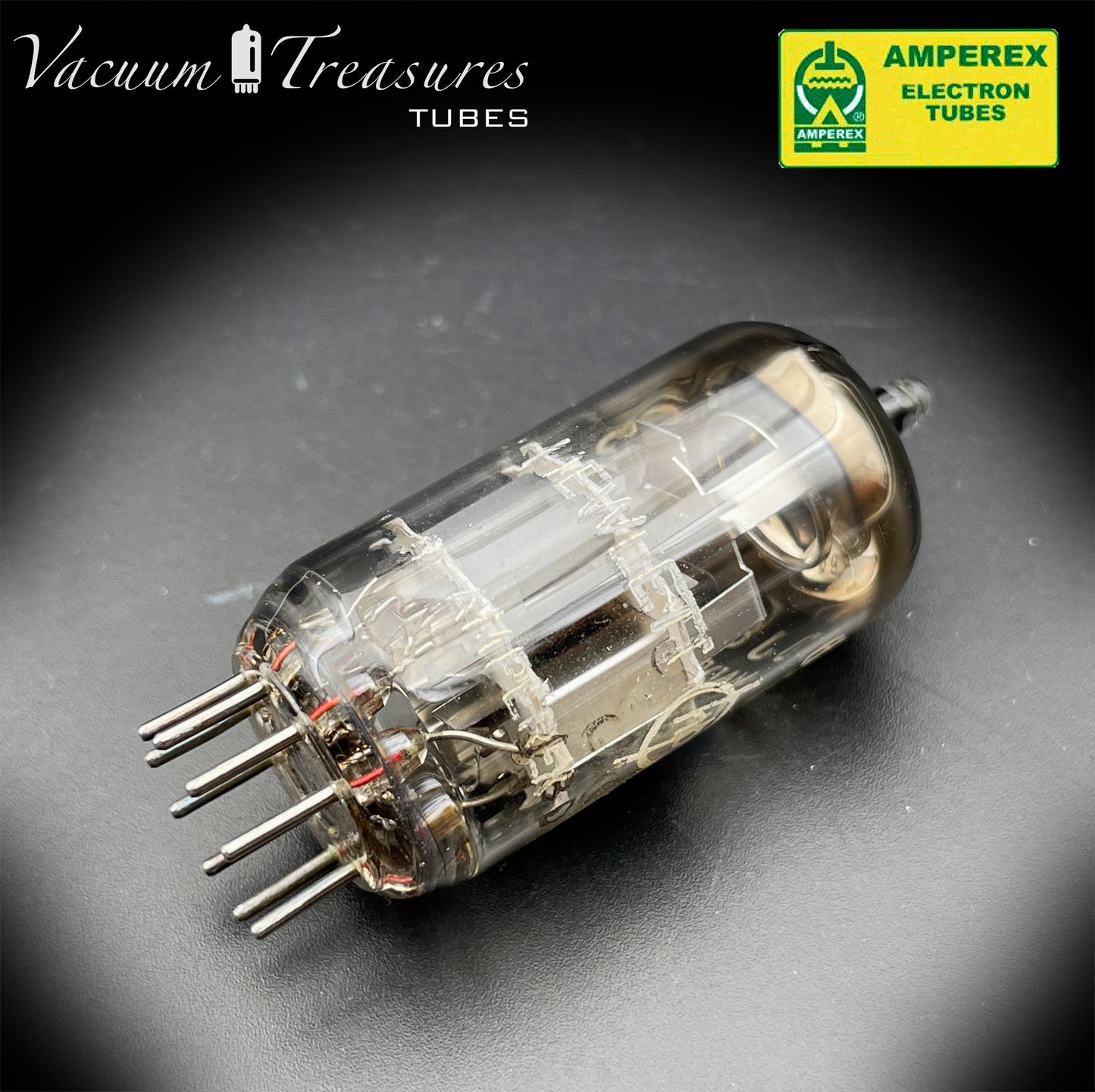 ECC88 6DJ8 HP by AMPEREX Heerlen Factory Tested Tube Made In Holland '68